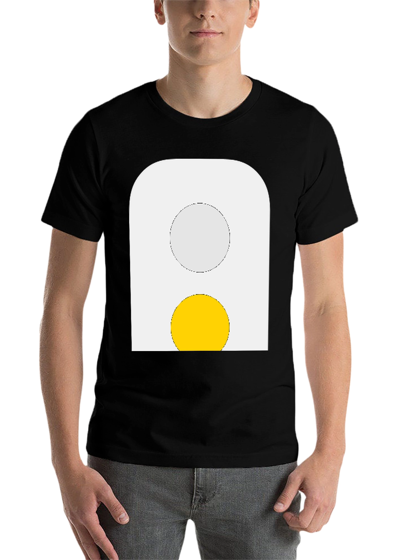Black Egg Graphic Tee - Black Cotton Shirt view 7