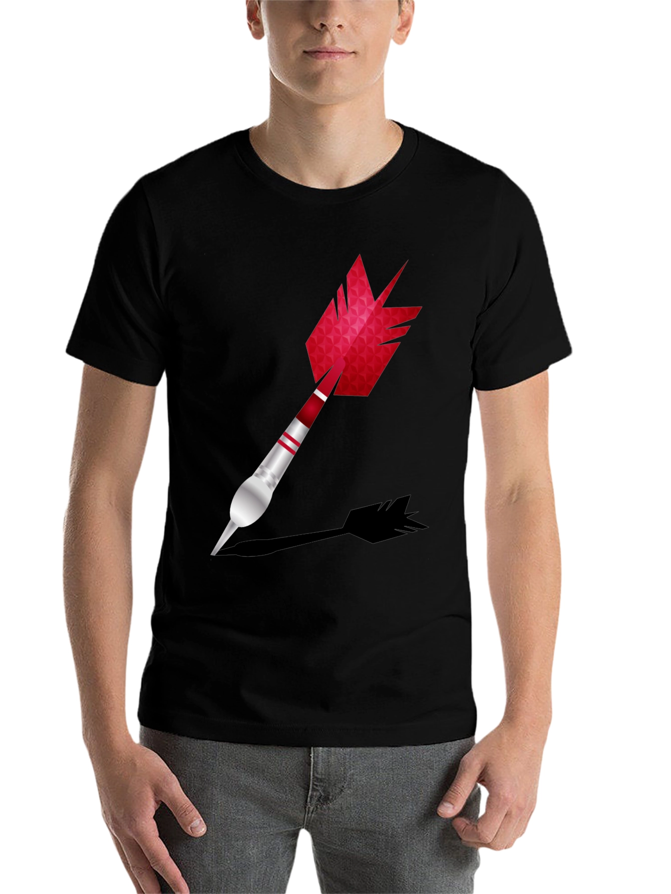 Black Darts Graphic Tee - Black Short Sleeve Shirt view 7
