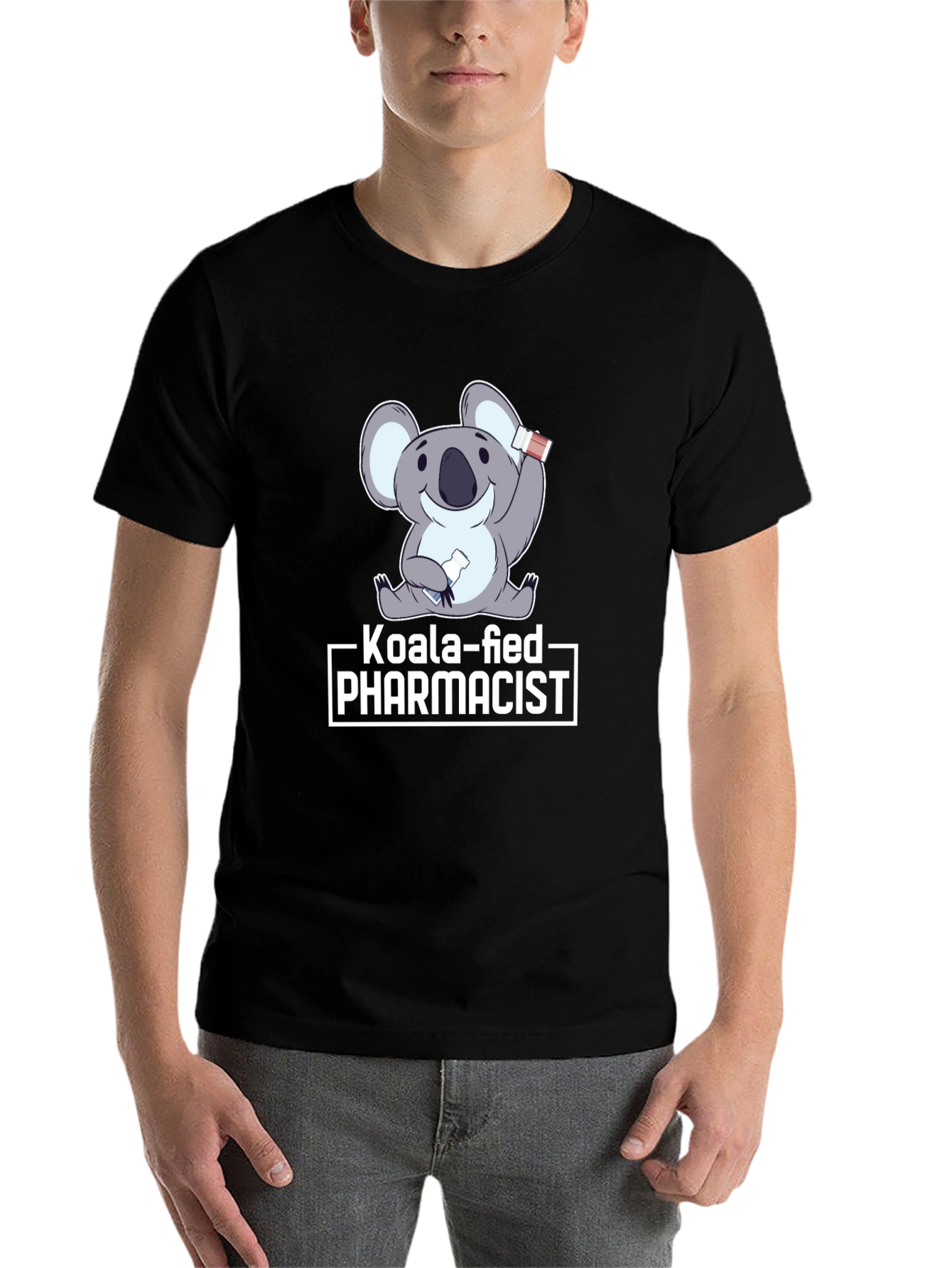 Black Koala-fied Pharmacist Graphic Tee view 7