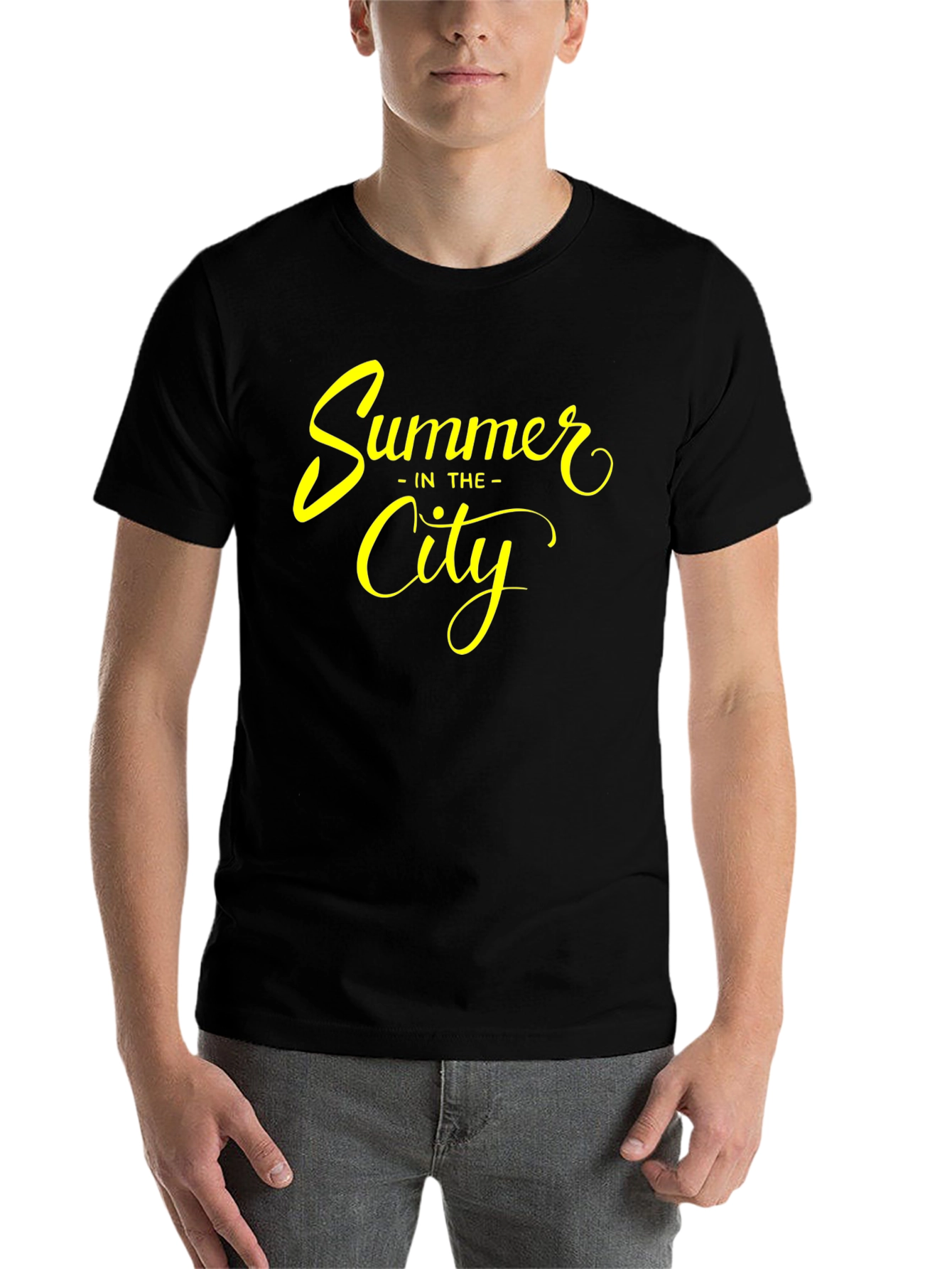 Black Summer in the City Graphic Tee - Stylish Black T-Shirt view 7