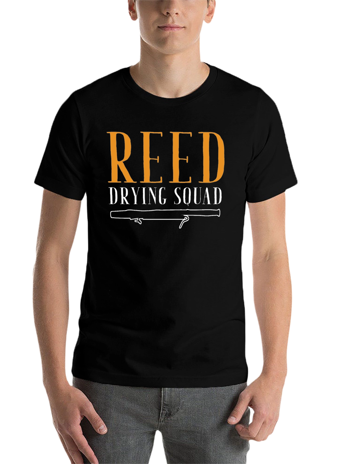 Black Reed Drying Squad T-Shirt - Musician Humor view 7