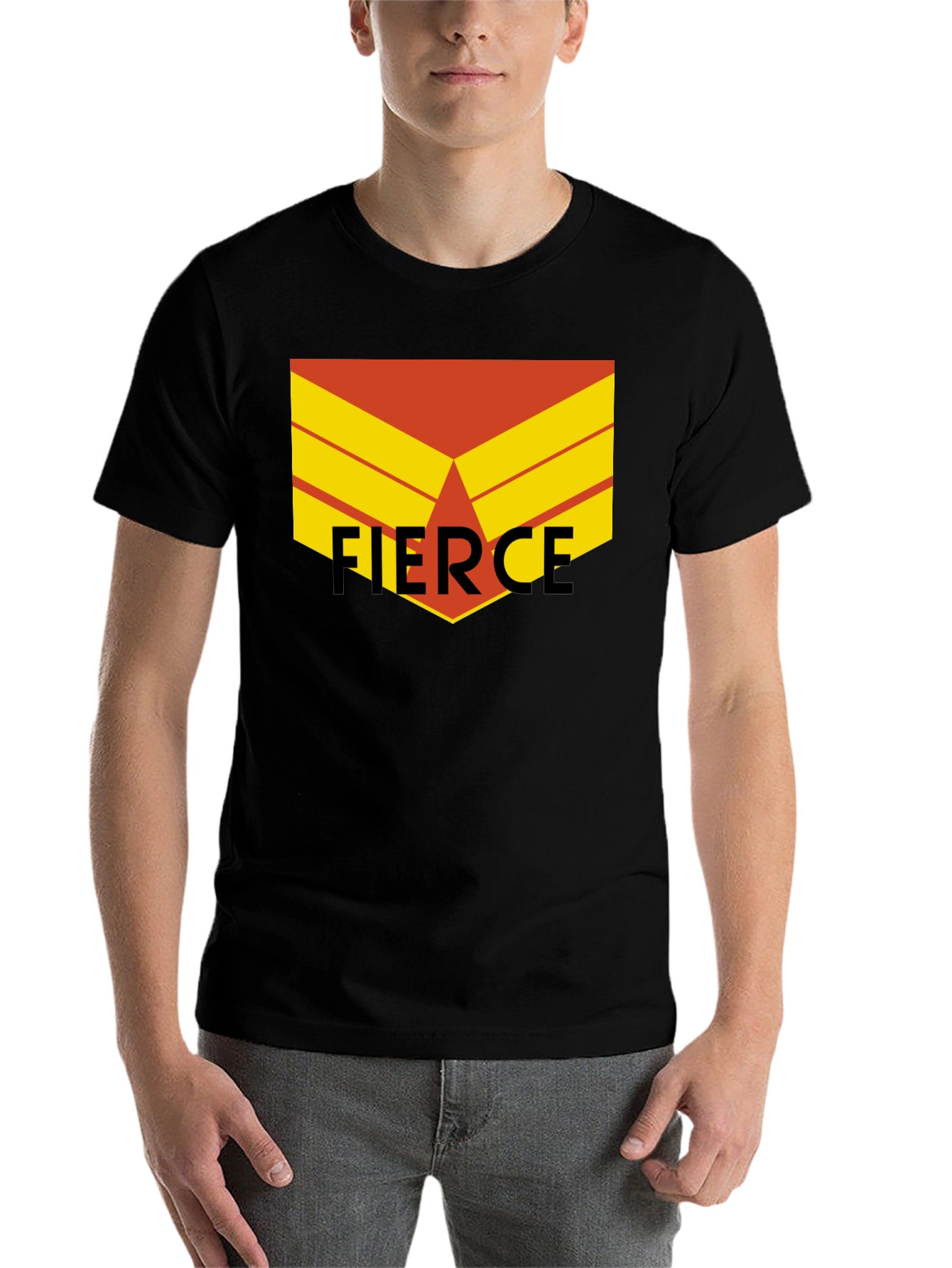 Black Fierce Graphic Tee - Bold Statement Shirt view 7