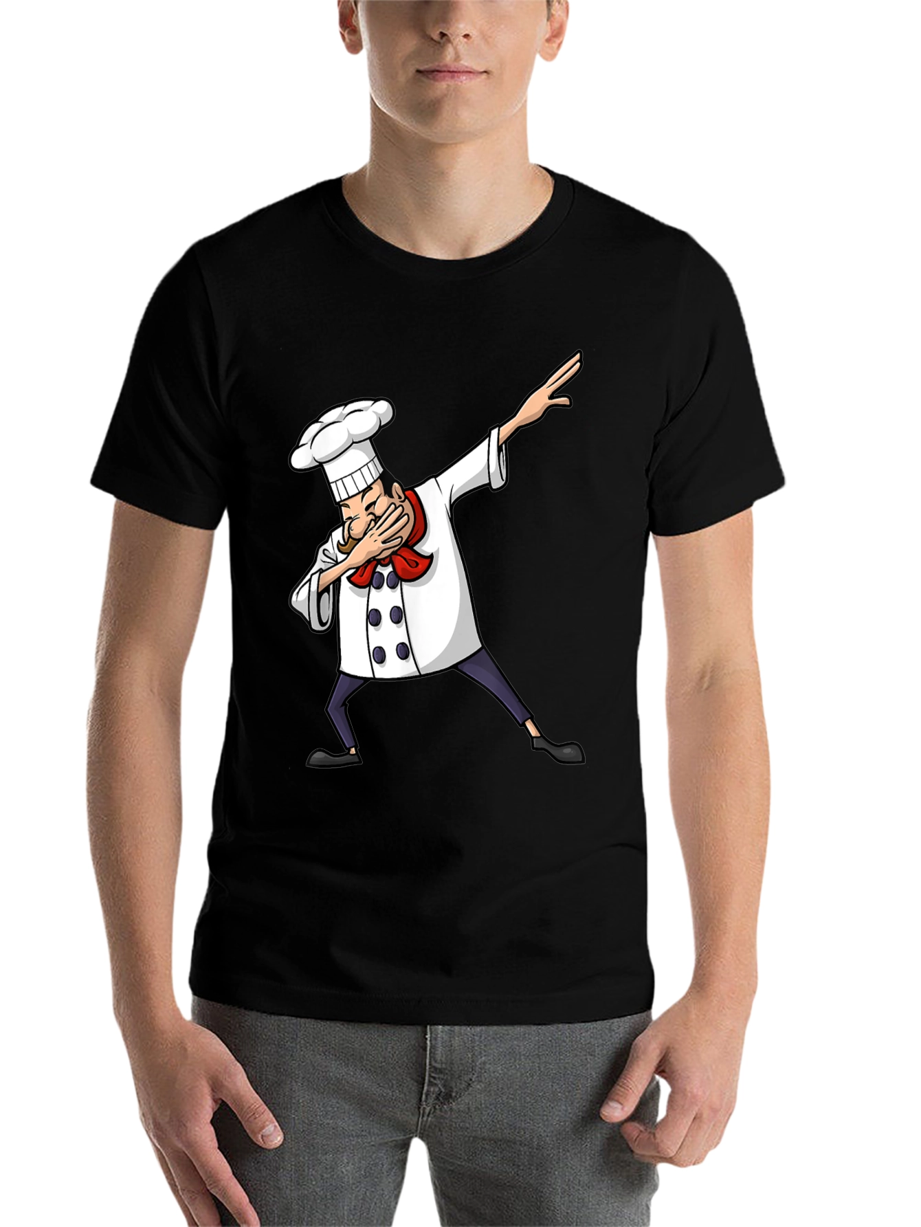 Black Dabbing Chef T-Shirt Funny Cooking Tee view 7