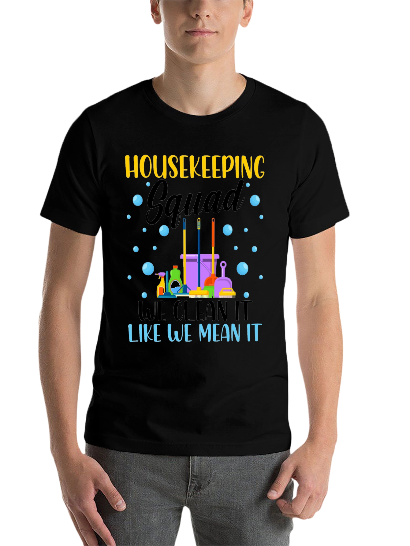 Black Housekeeping Squad Graphic Tee view 7