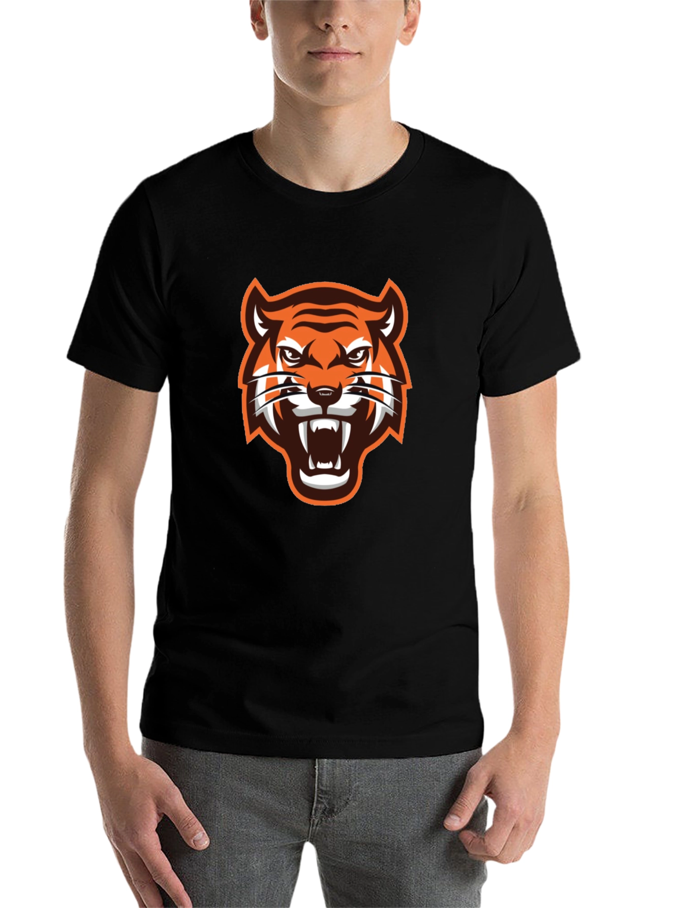 Black Black Tiger Graphic T-Shirt view 7