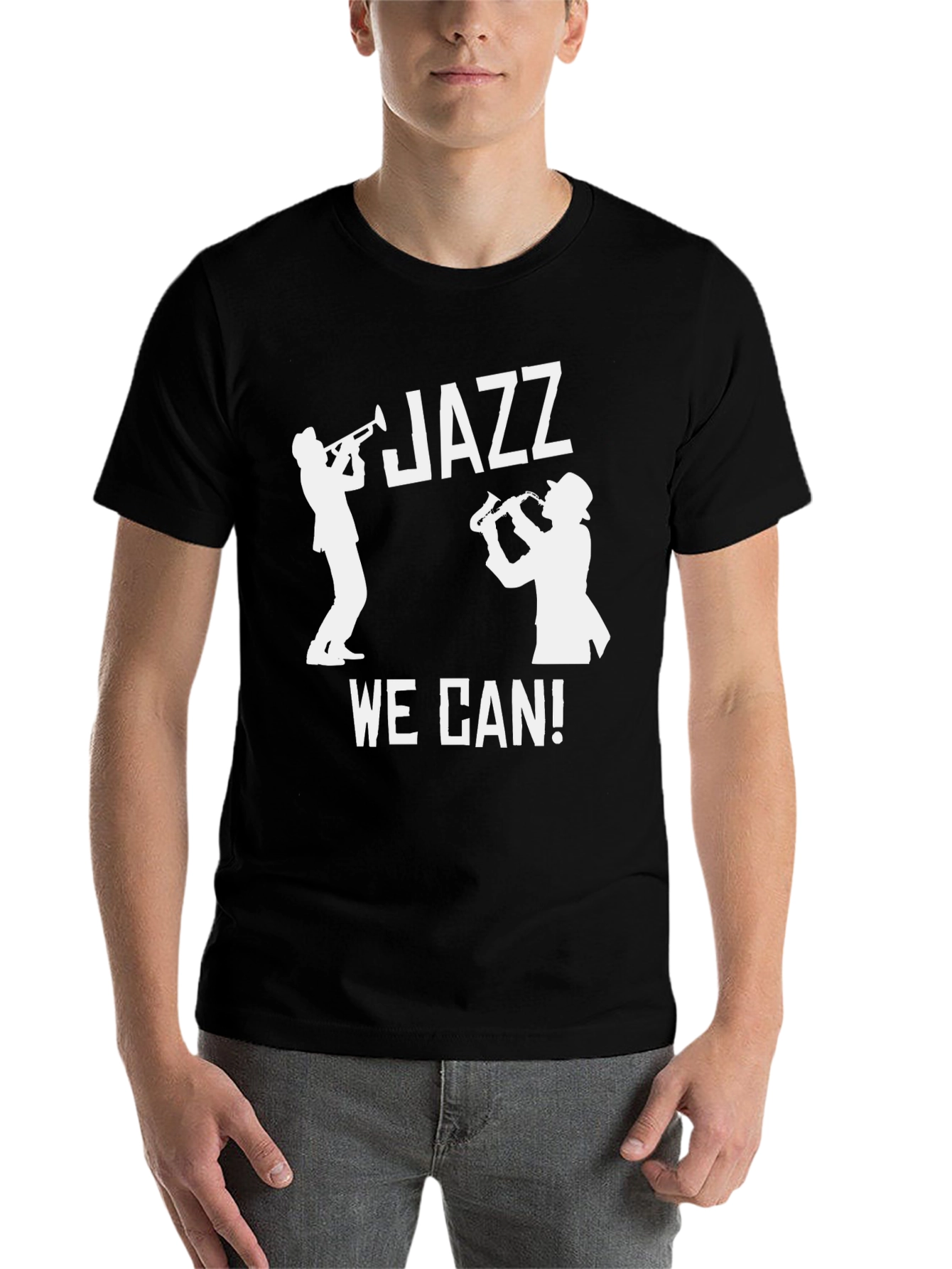 Black Jazz Music T-Shirt - We Can! view 7