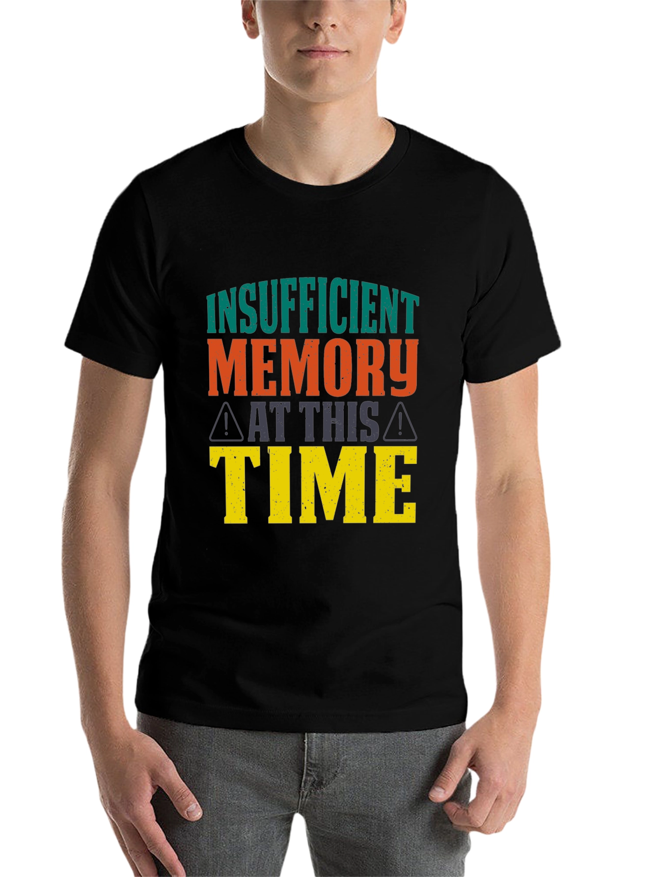 Black Insufficient Memory T-Shirt view 7