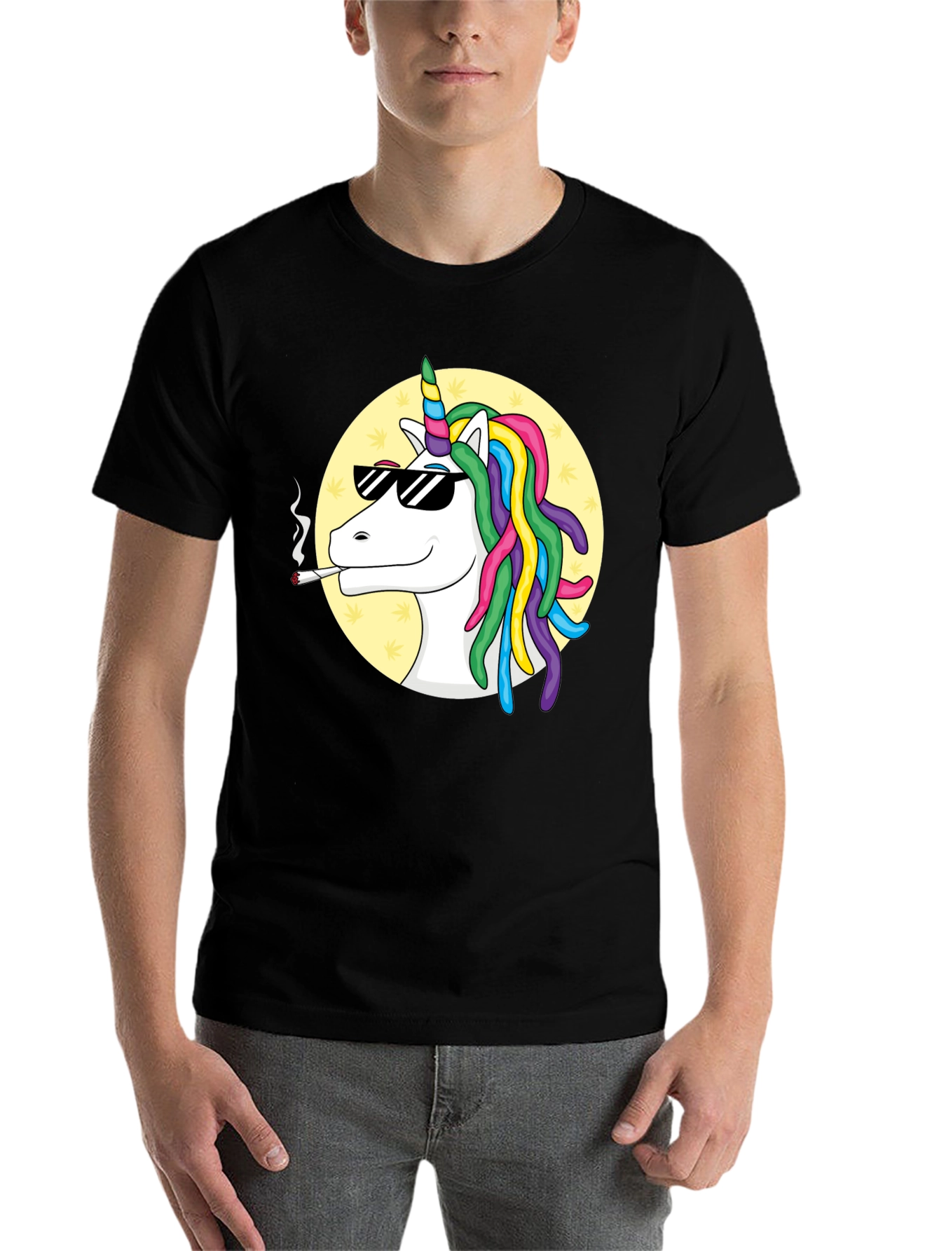 Black Cool Unicorn T-Shirt view 7