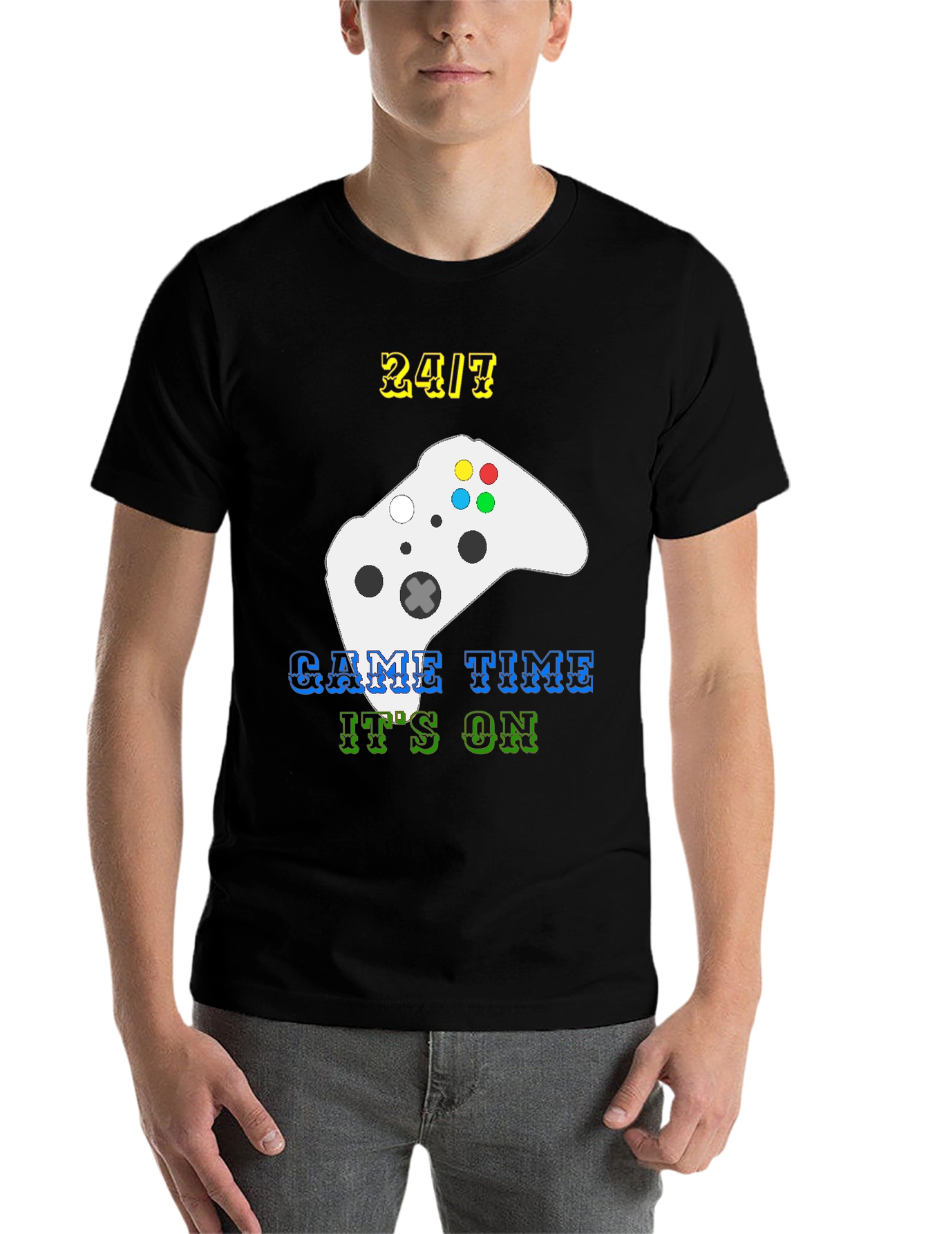 Black Game Time T-Shirt - Gamer Style Tee view 7