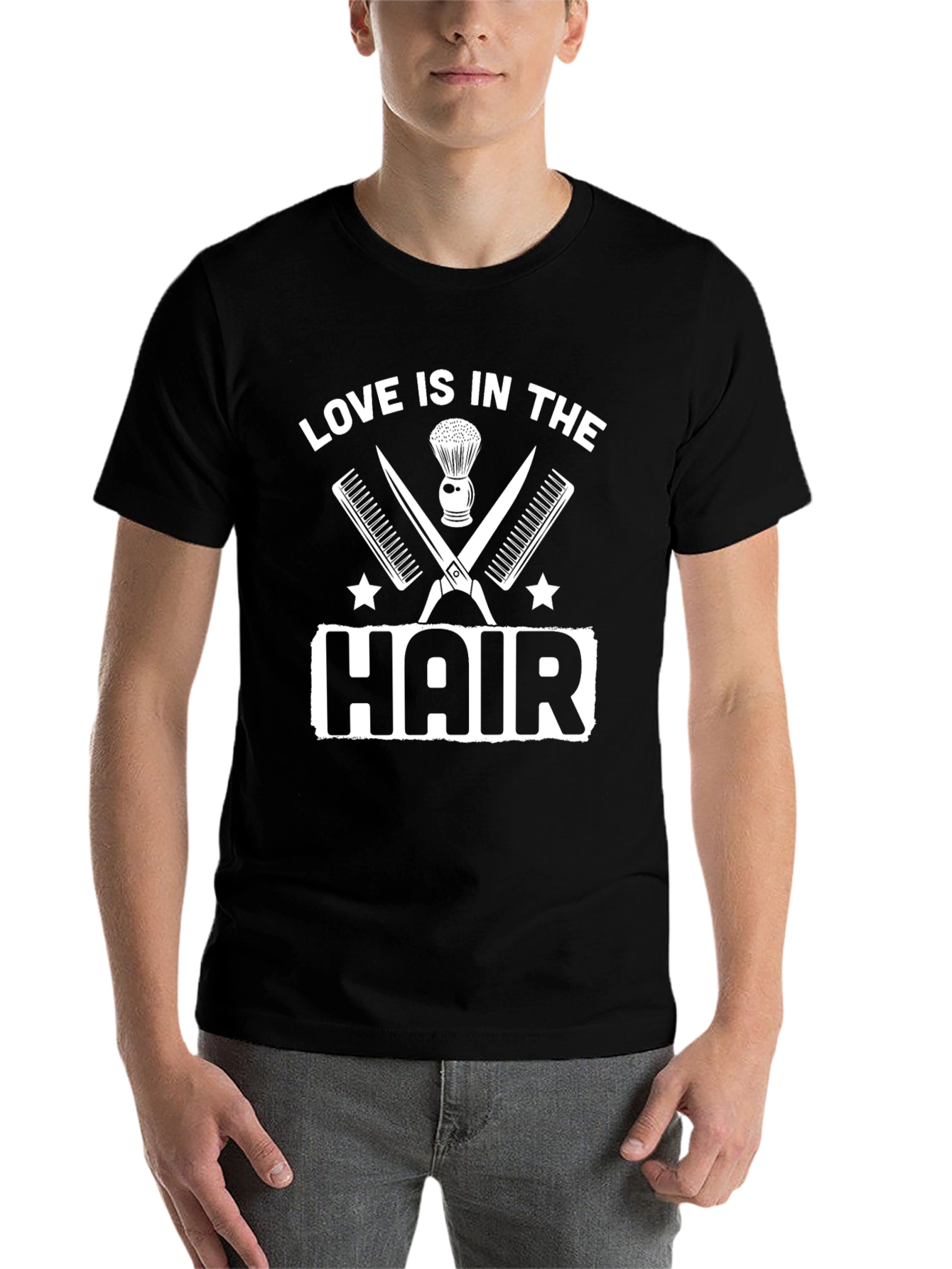 Black Love is in the Hair Barber T-Shirt view 7