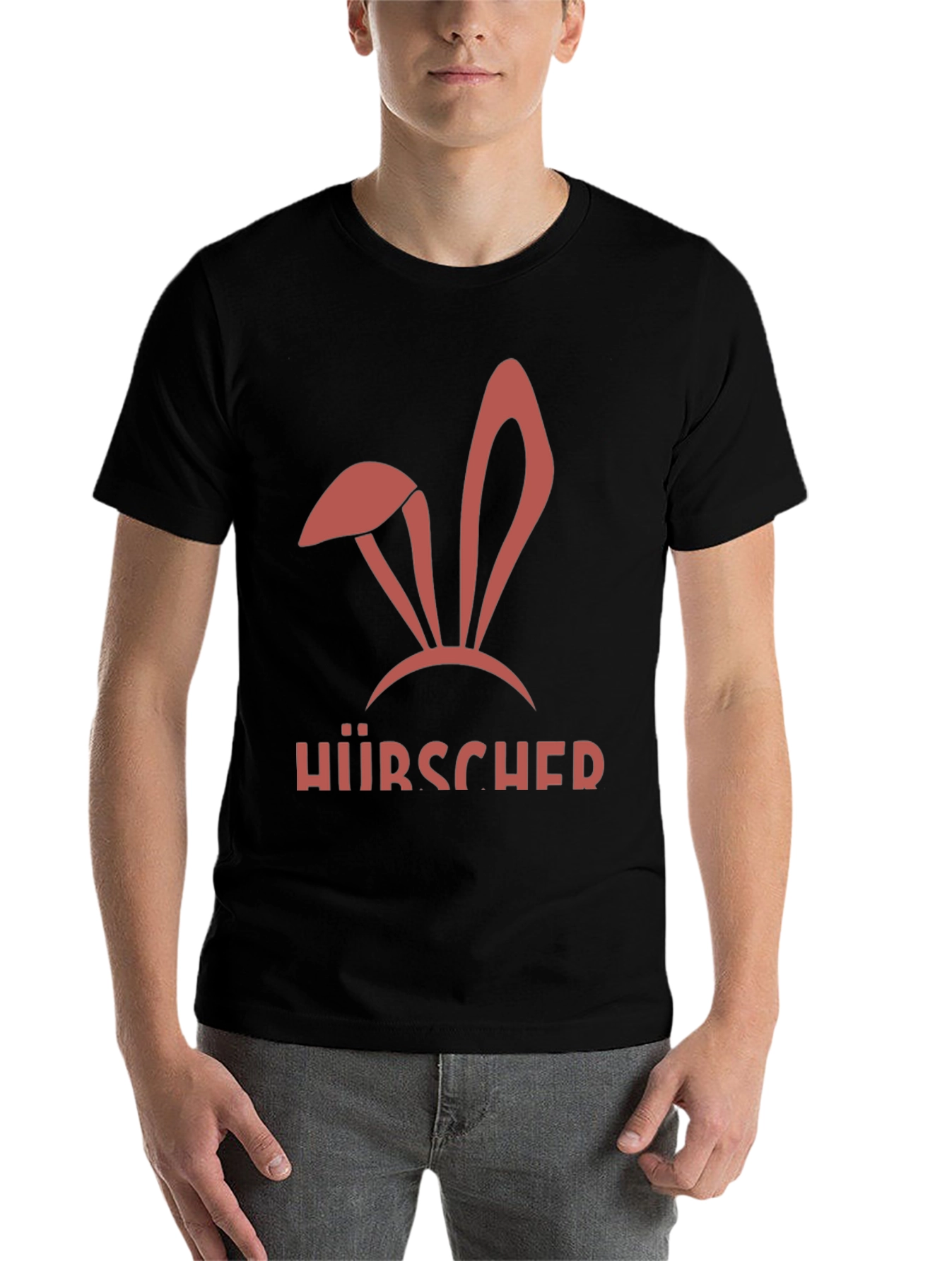 Black Hirscher Bunny Ears Black T-Shirt view 7