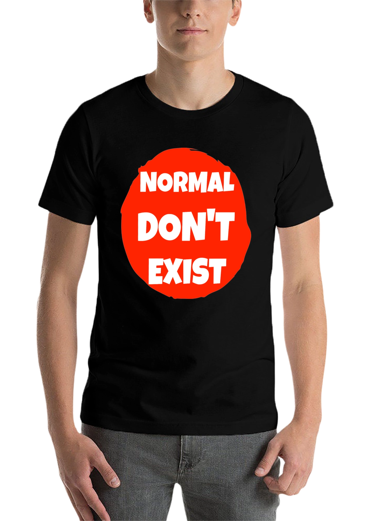 Black Normal Don't Exist Graphic Tee - Unisex view 7