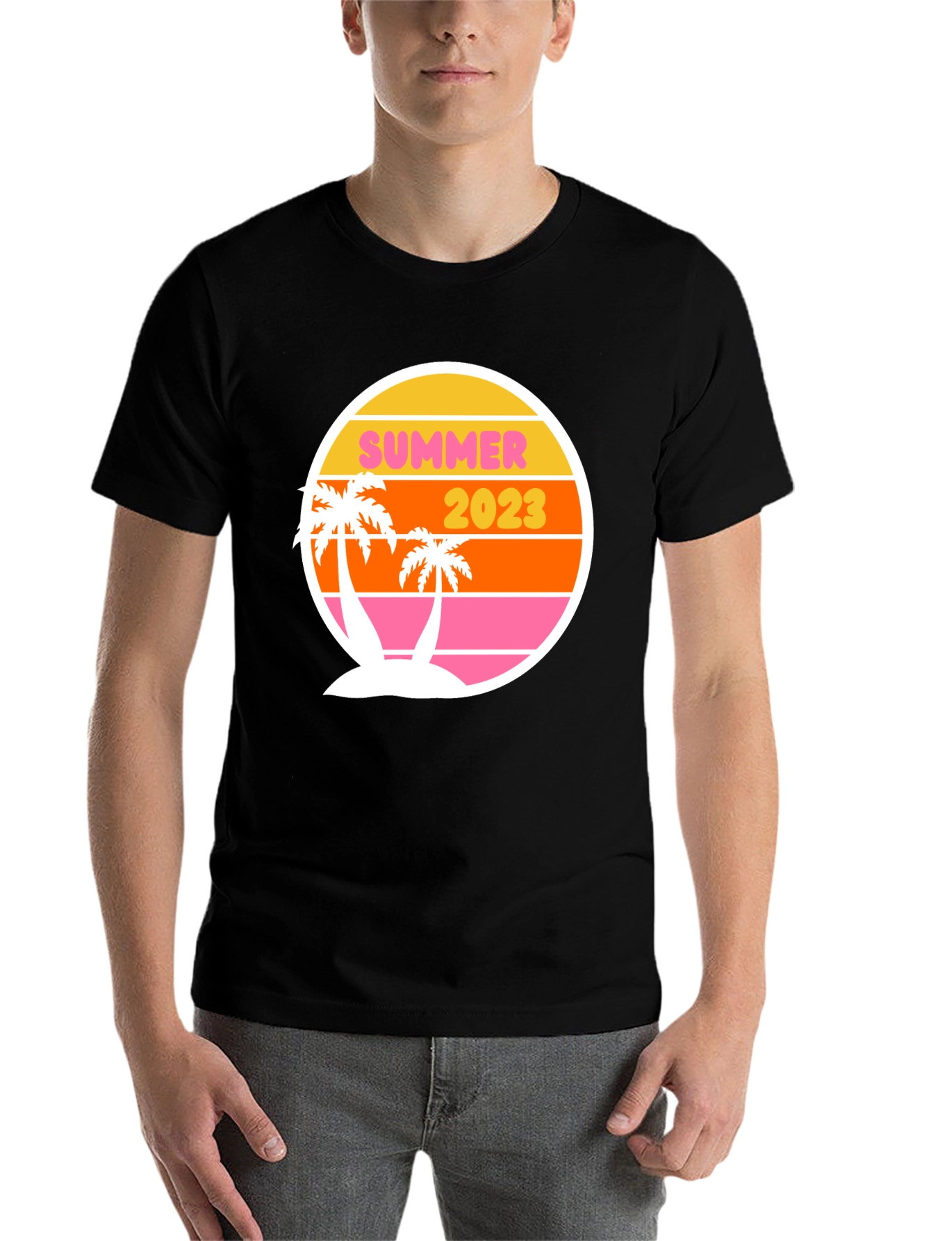 Black Summer 2023 Retro Palm Tee view 7