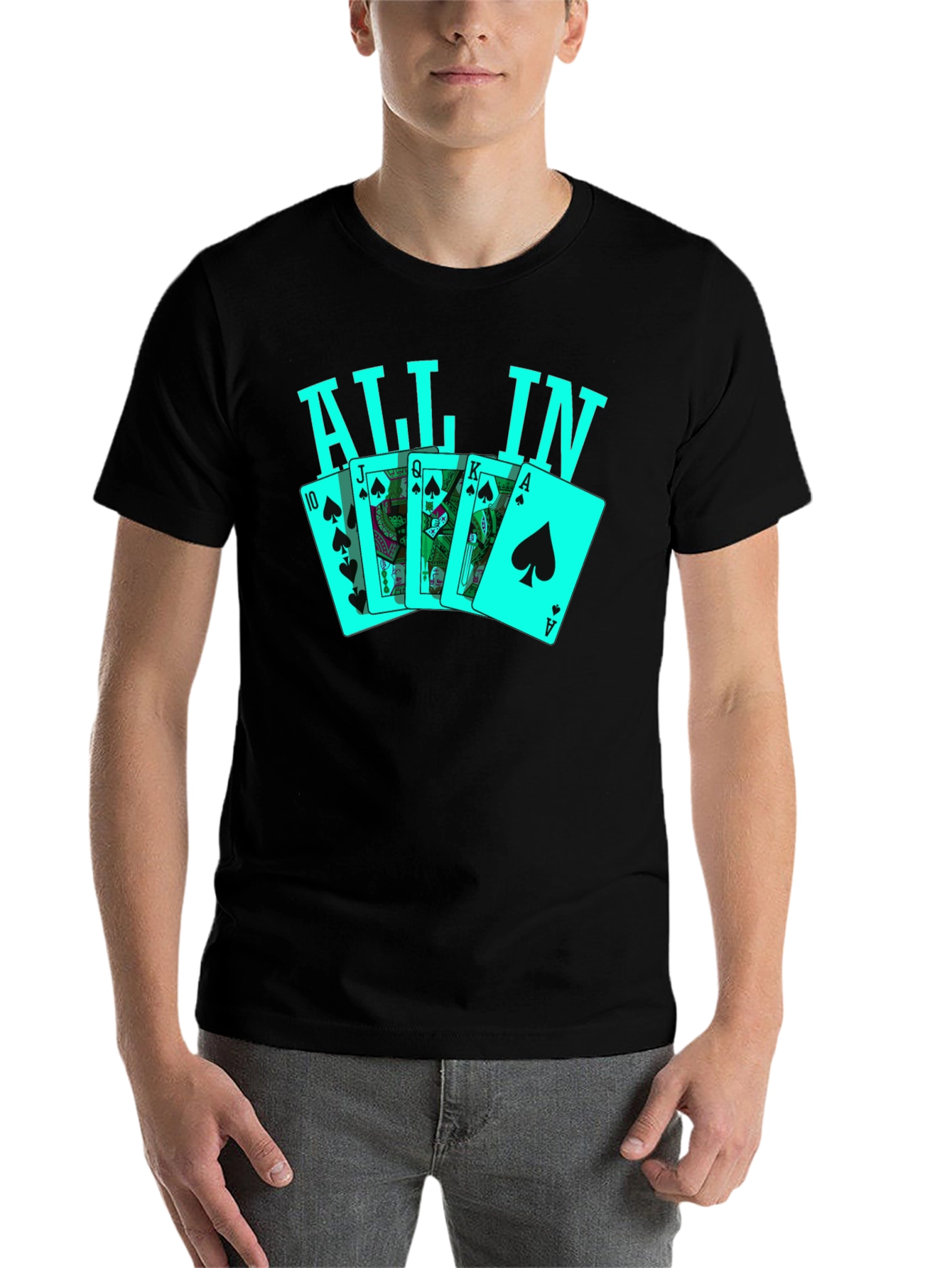 All In Poker Card T-Shirt - 7