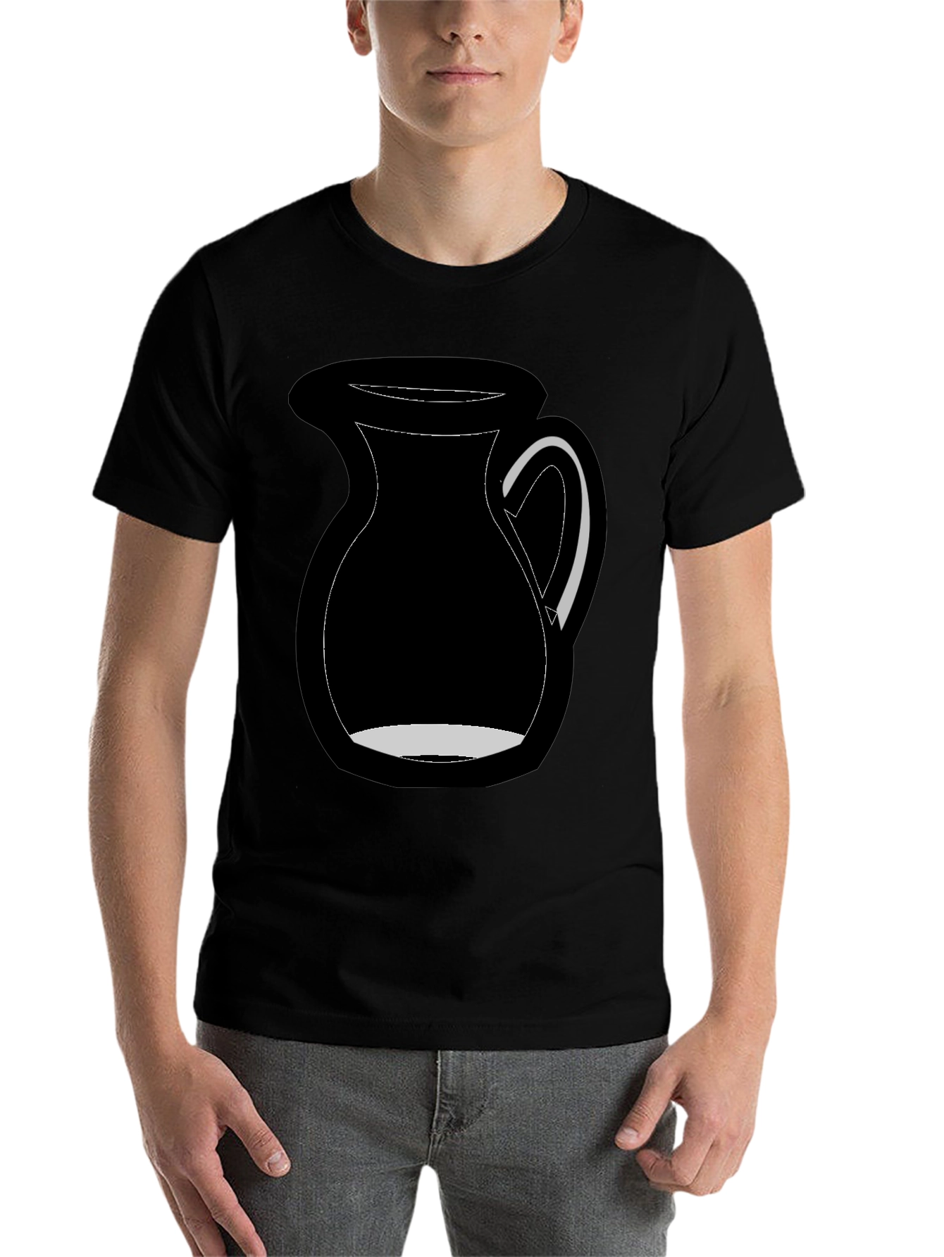 Black Black Graphic Tee - Milk Pitcher Design view 7