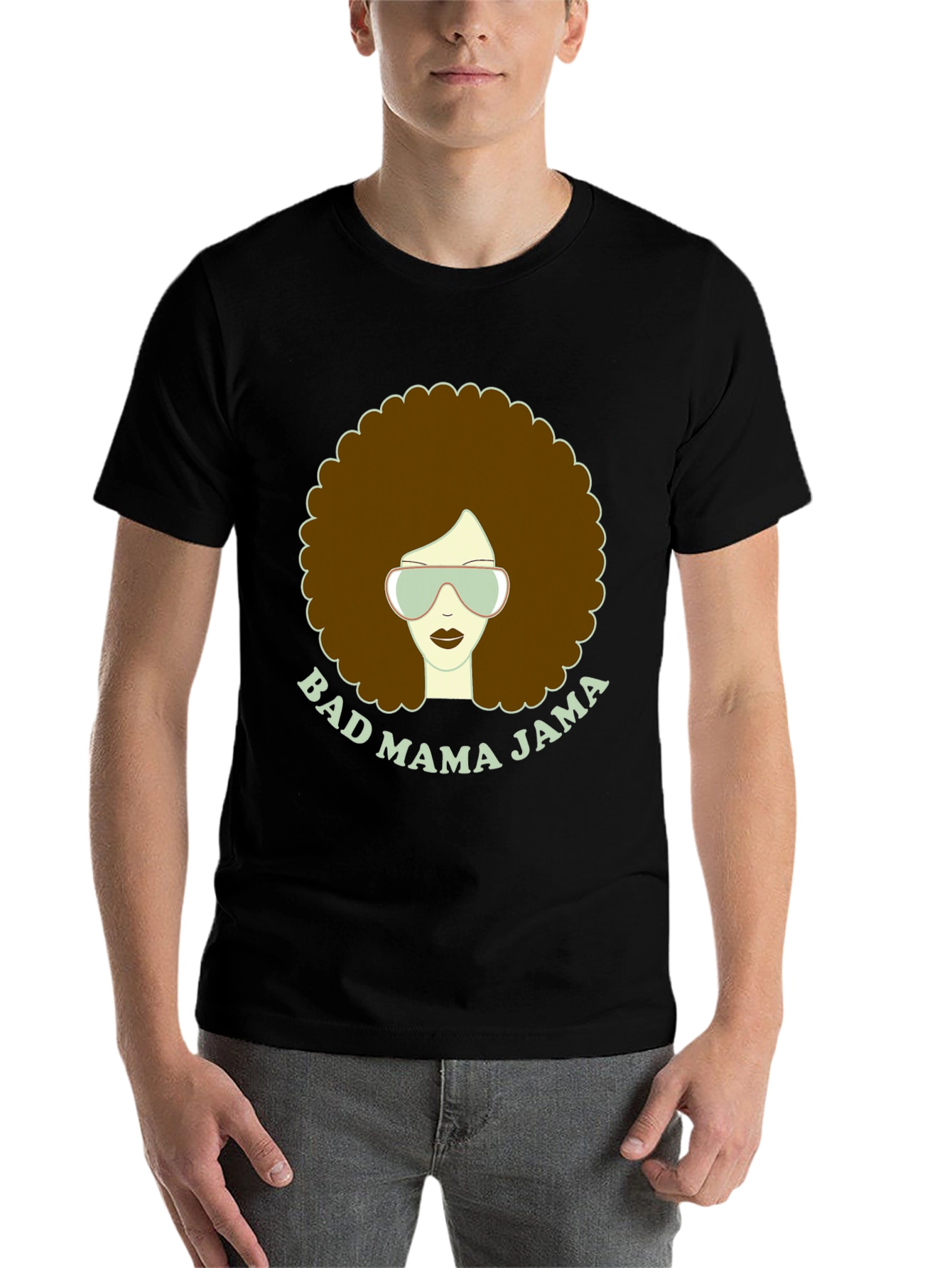 Black Bad Mama Jama Graphic T-Shirt view 7