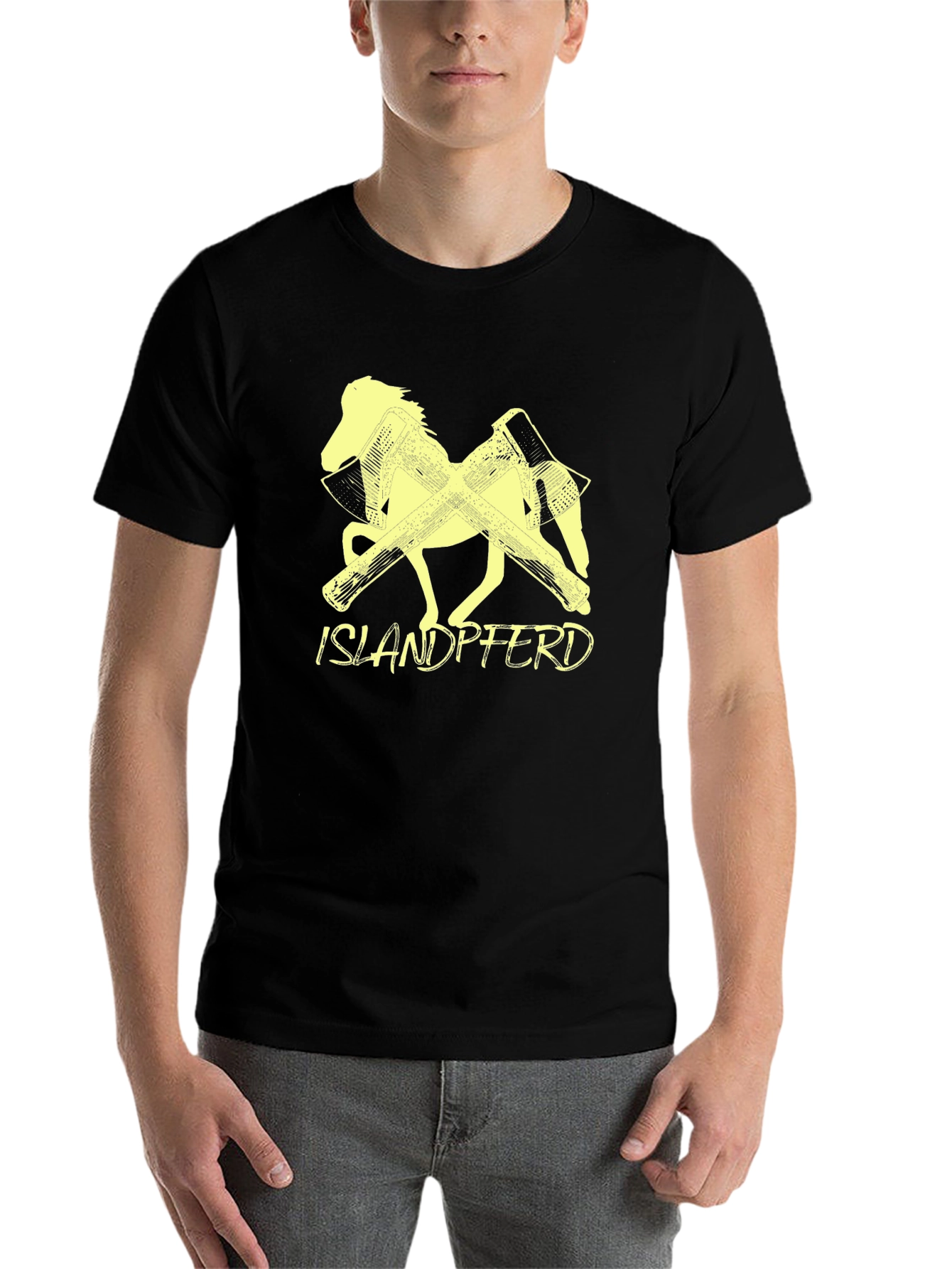 Islandpferd Horse T-Shirt - Black - 7