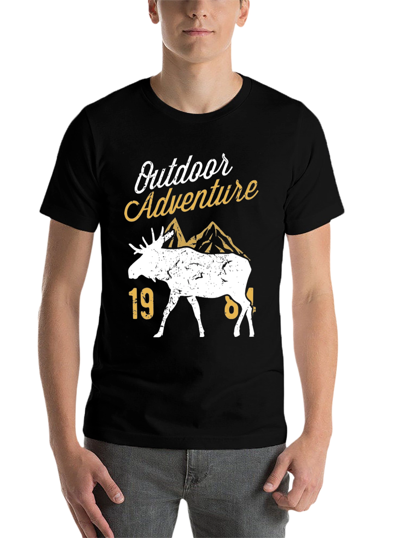 Outdoor Adventure Moose T-Shirt - Black - 7