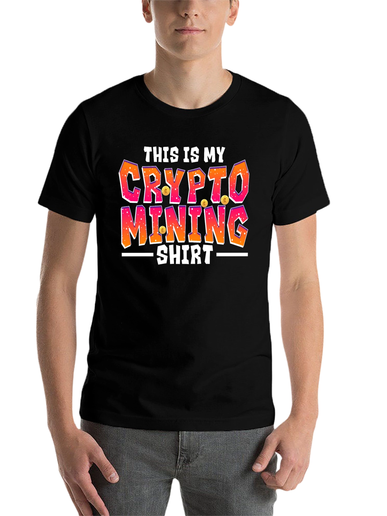 Black Crypto Mining Shirt - Funny Bitcoin T-Shirt view 7