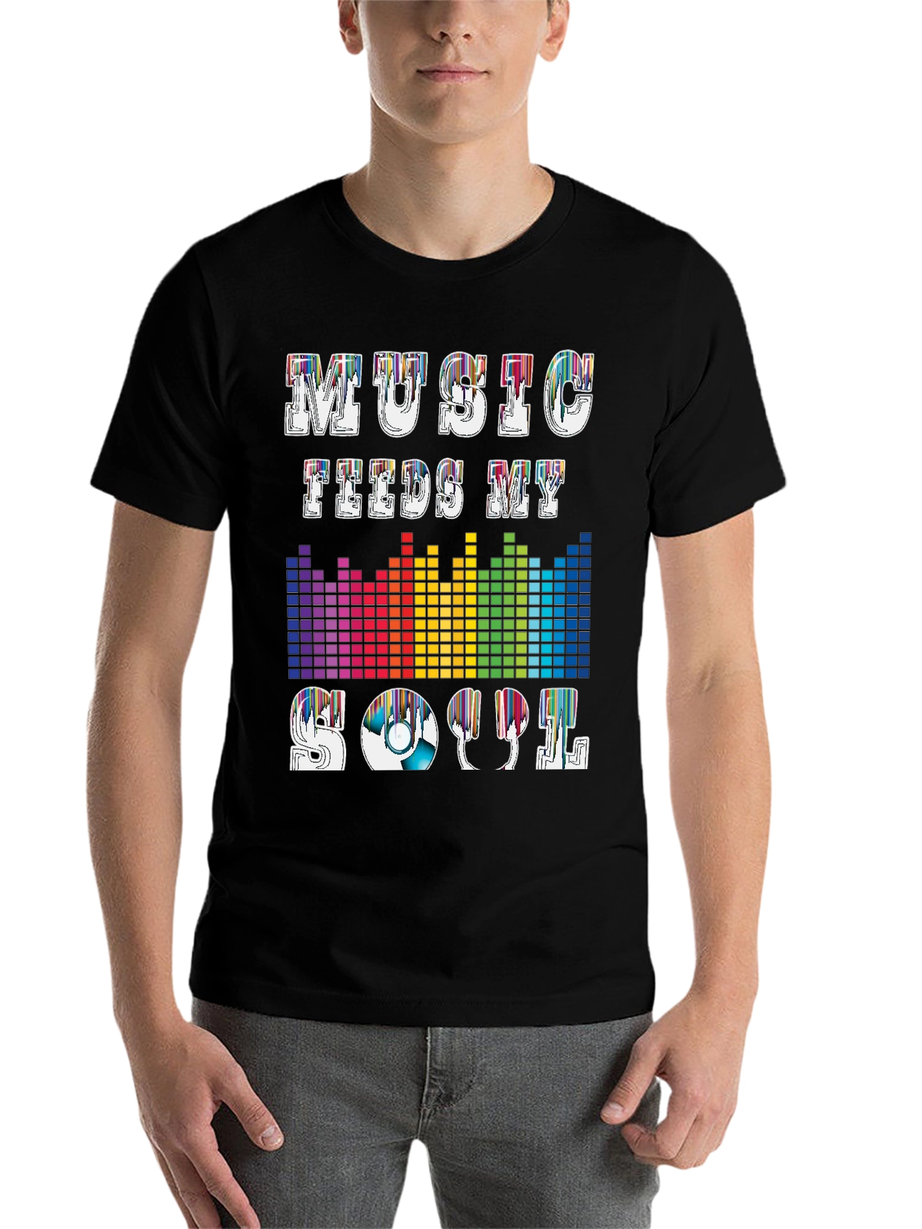 Black Music Feeds My Soul Graphic T-Shirt view 7