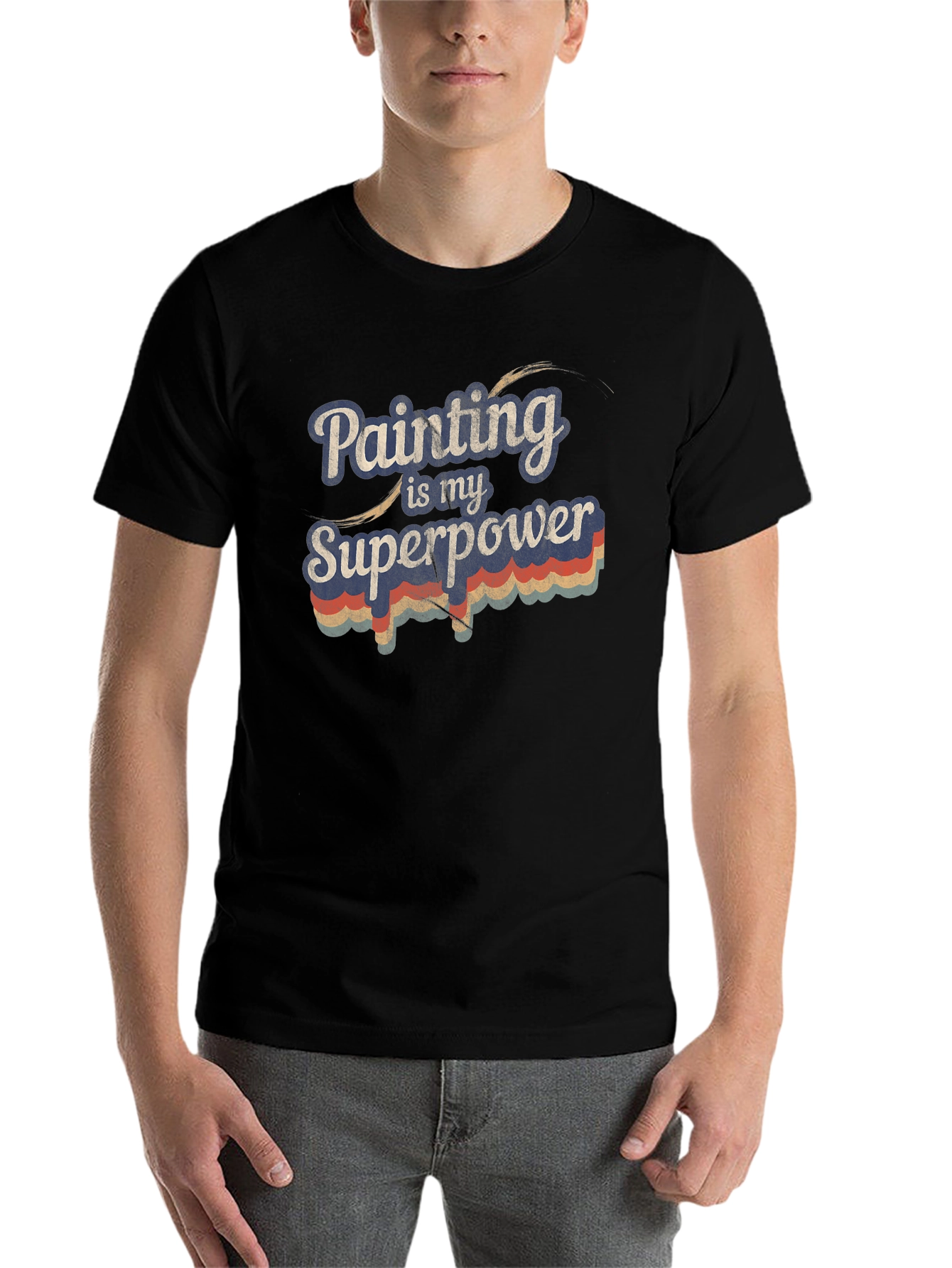 Black Painting is my Superpower Graphic Tee view 7
