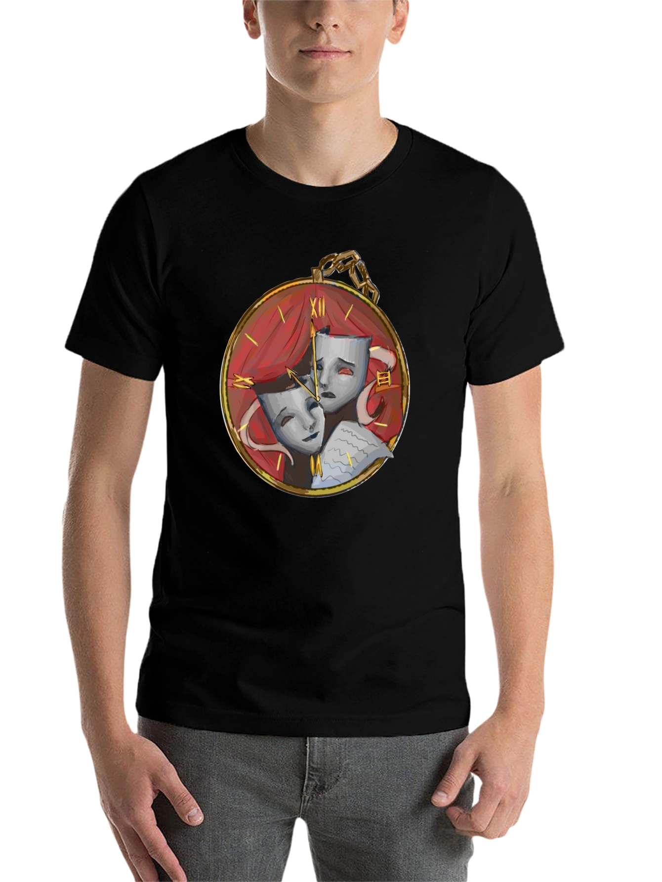 Drama Masks Pocket Watch Graphic Tee - 7