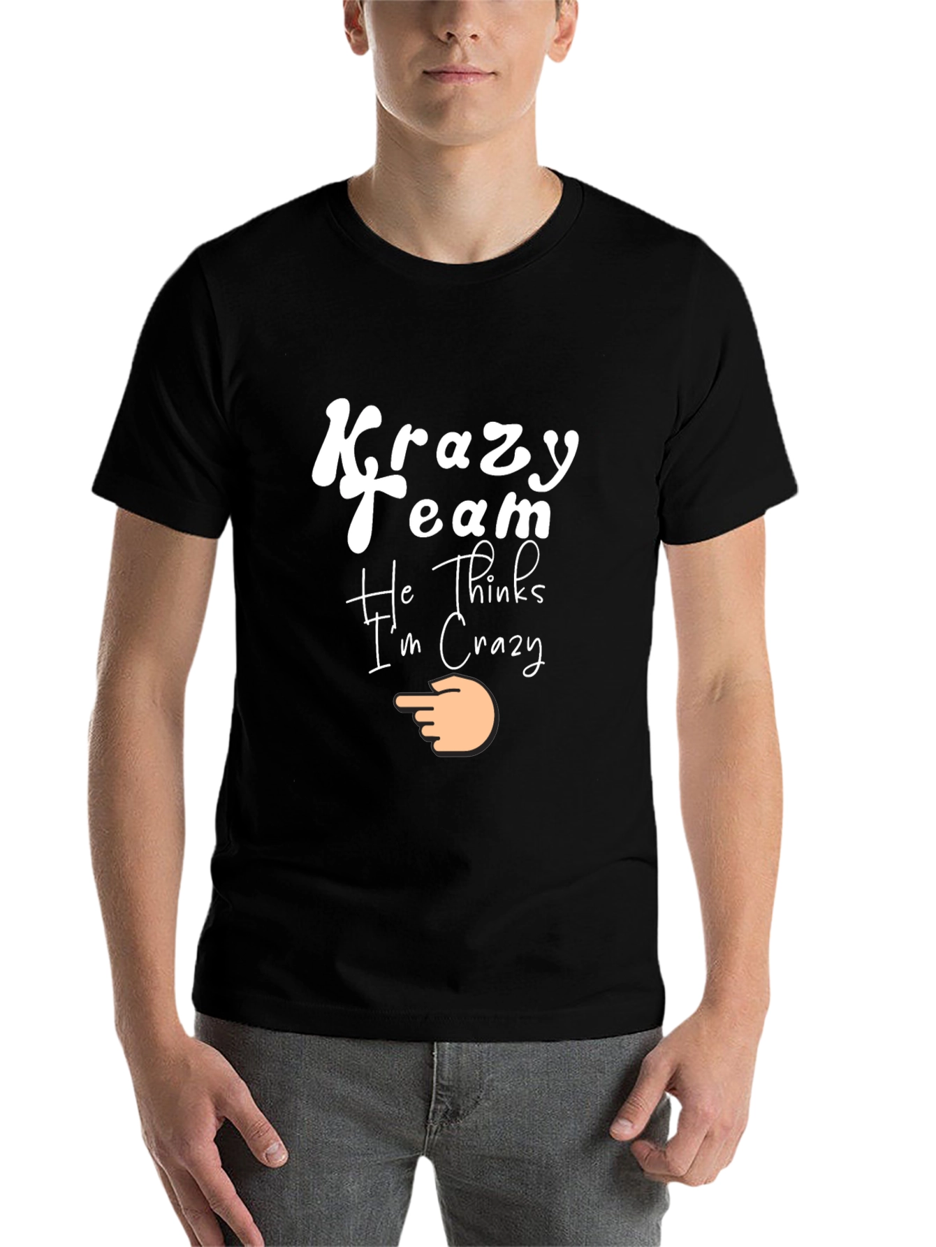 Black Krazy Team Tee - He Thinks I'm Crazy! view 7