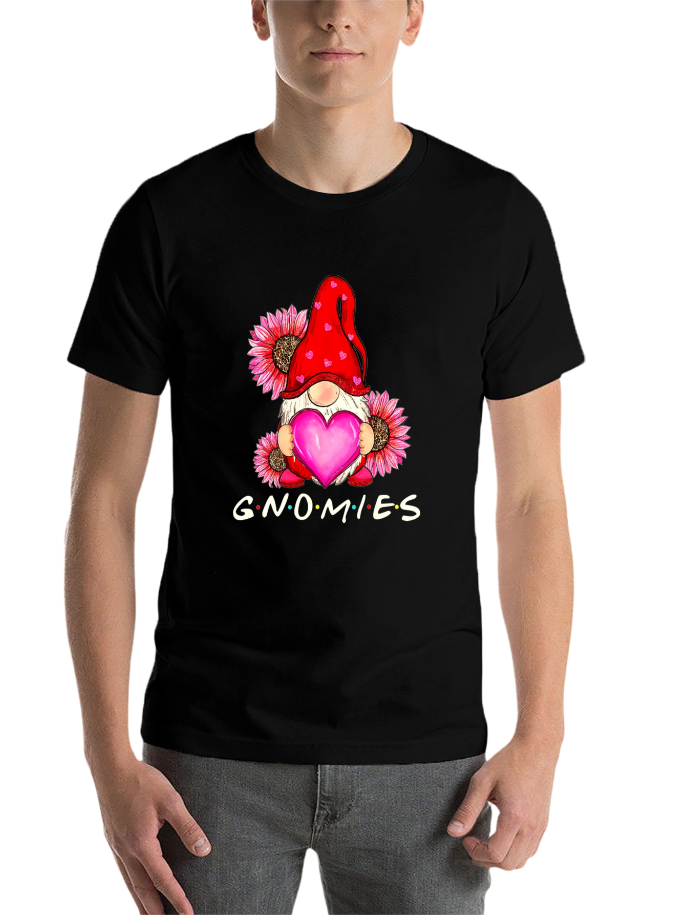 Black Gnomies Graphic T-Shirt - Black view 7