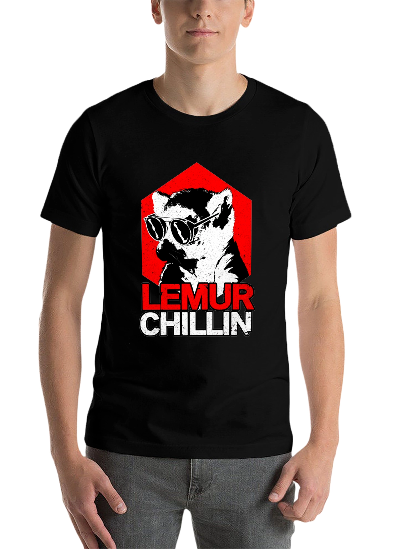 Black Lemur Chillin' Graphic Tee view 7