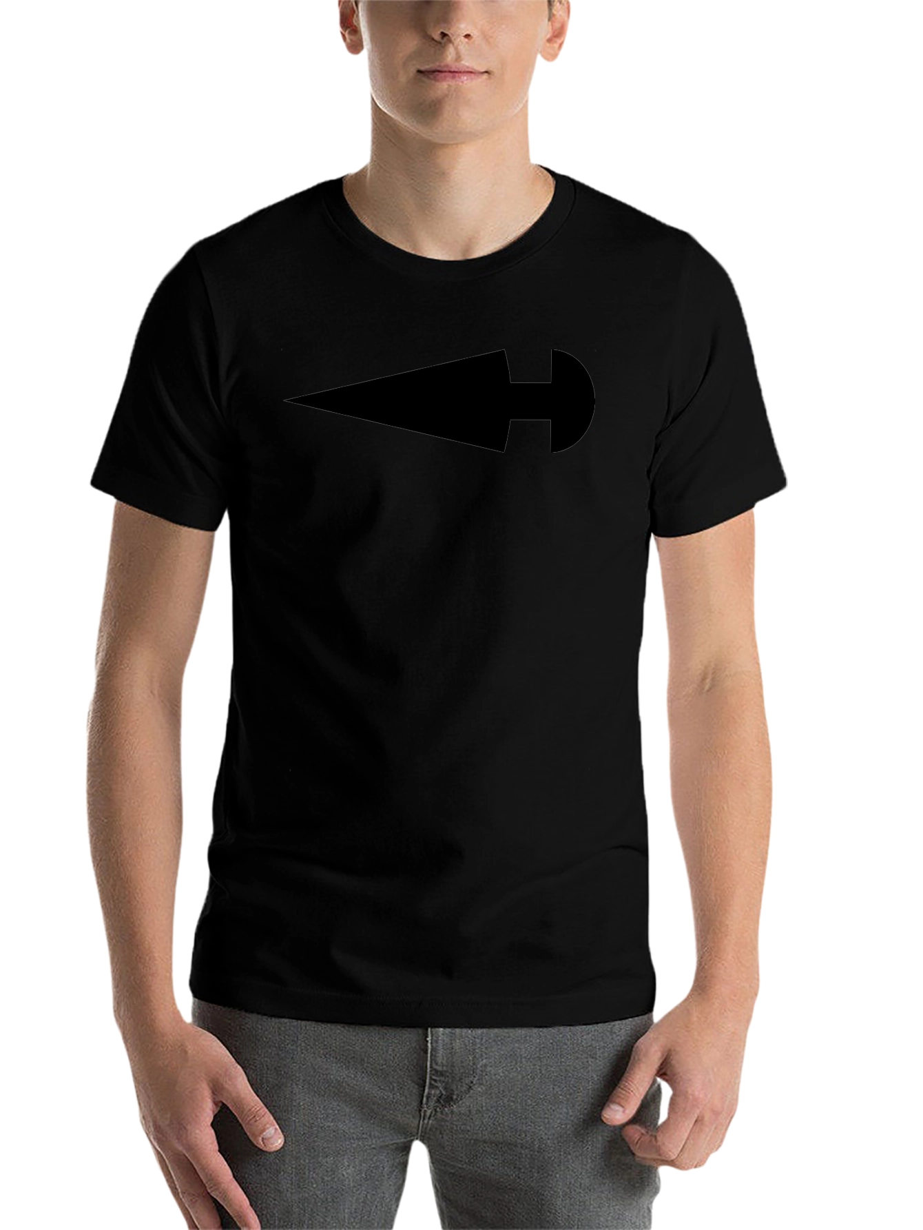 Black Arrow Graphic Black Tee - Casual Style view 7