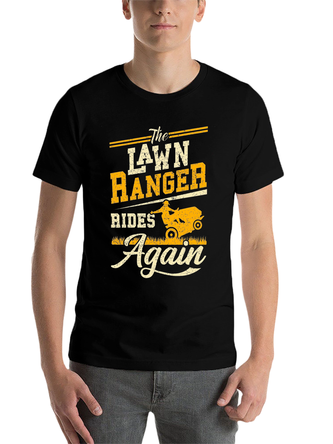 Black The Lawn Ranger Rides Again Graphic T-Shirt view 7