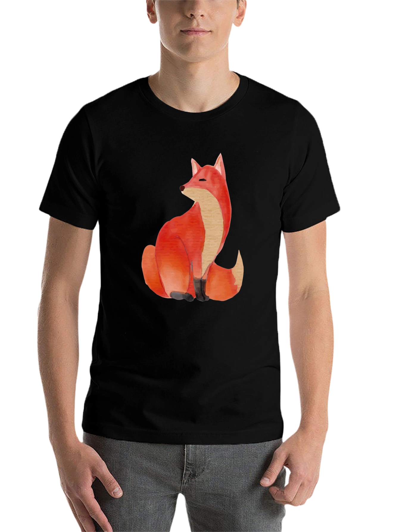 Black Fox Graphic Tee - Soft Cotton Blend view 7