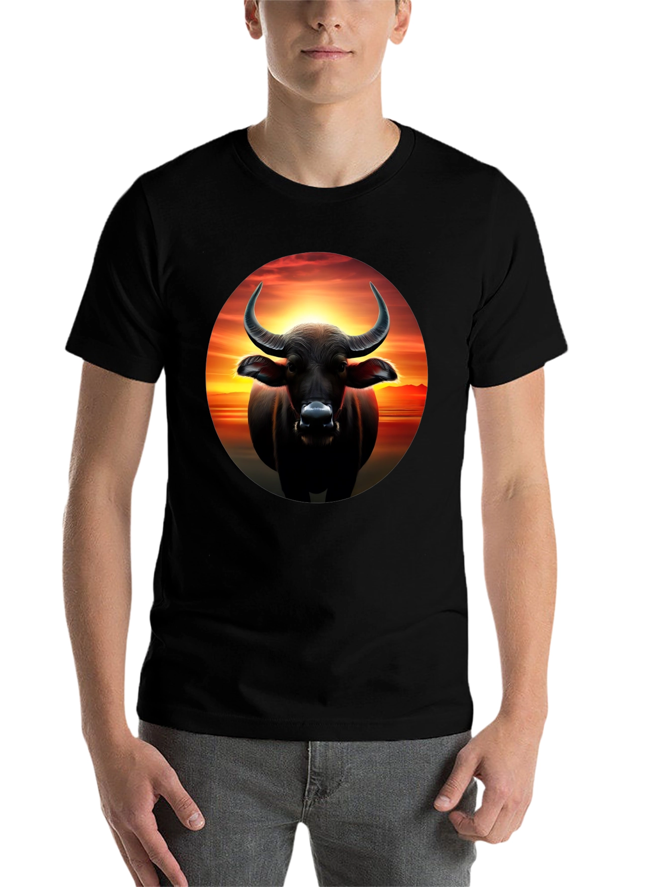Black Buffalo Sunset Graphic Tee view 7