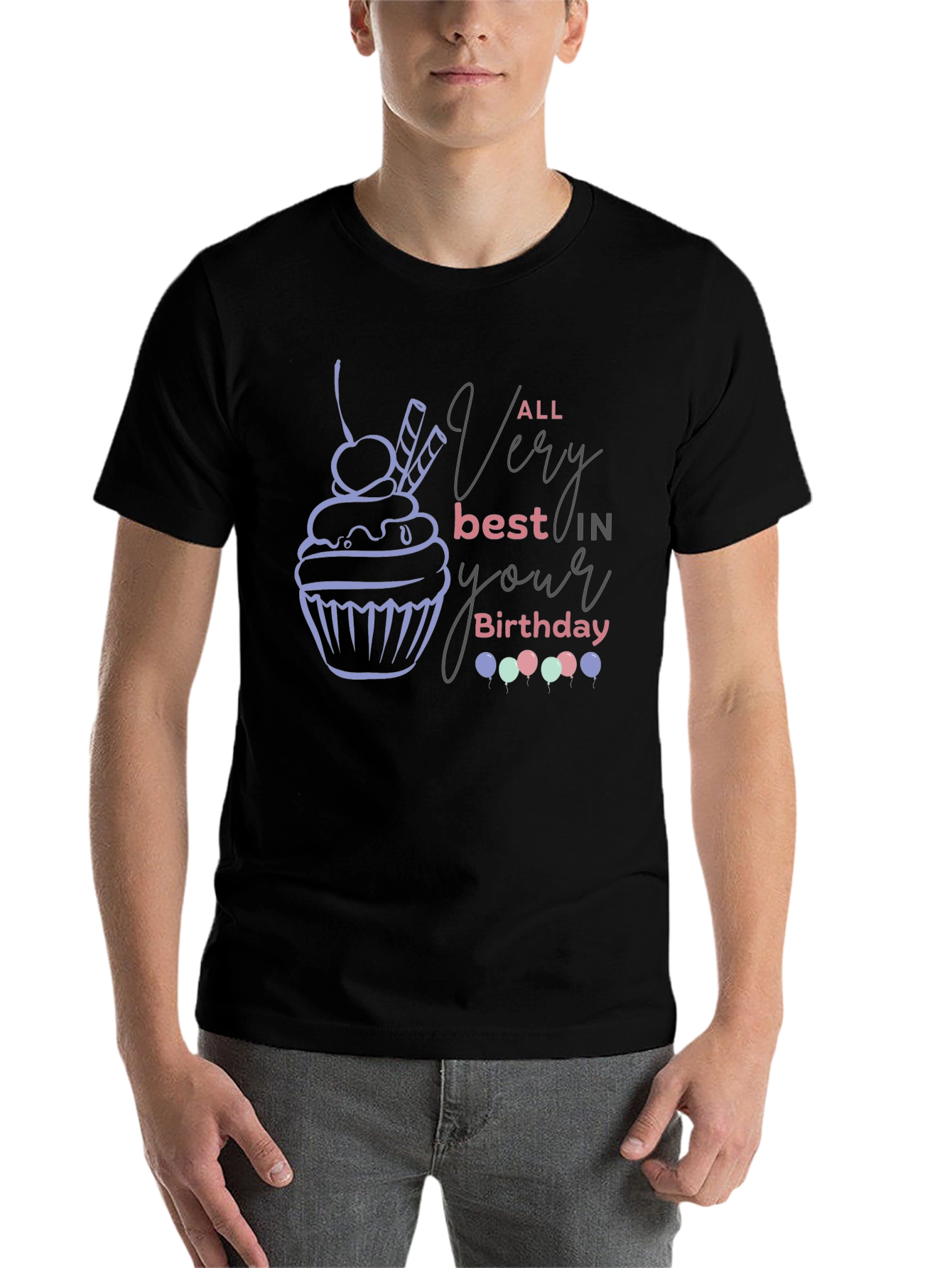 Birthday Cupcake Graphic Tee - 7