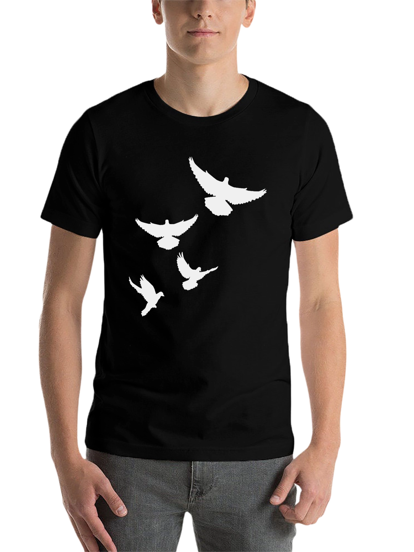 Black Dove Flight Black T-Shirt view 7
