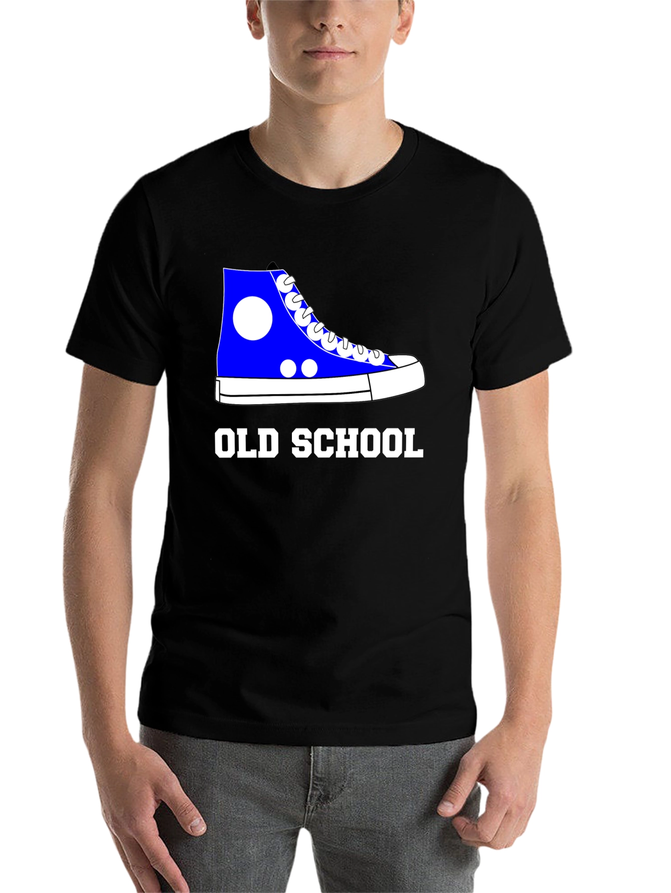 Black Old School Sneaker Graphic Tee - Classic Cool view 7