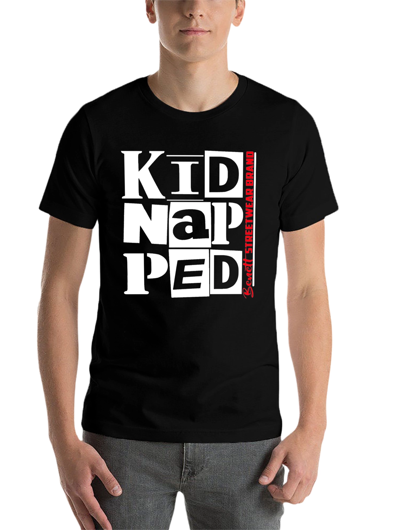 Black Kidnapped Streetwear Graphic Tee view 7