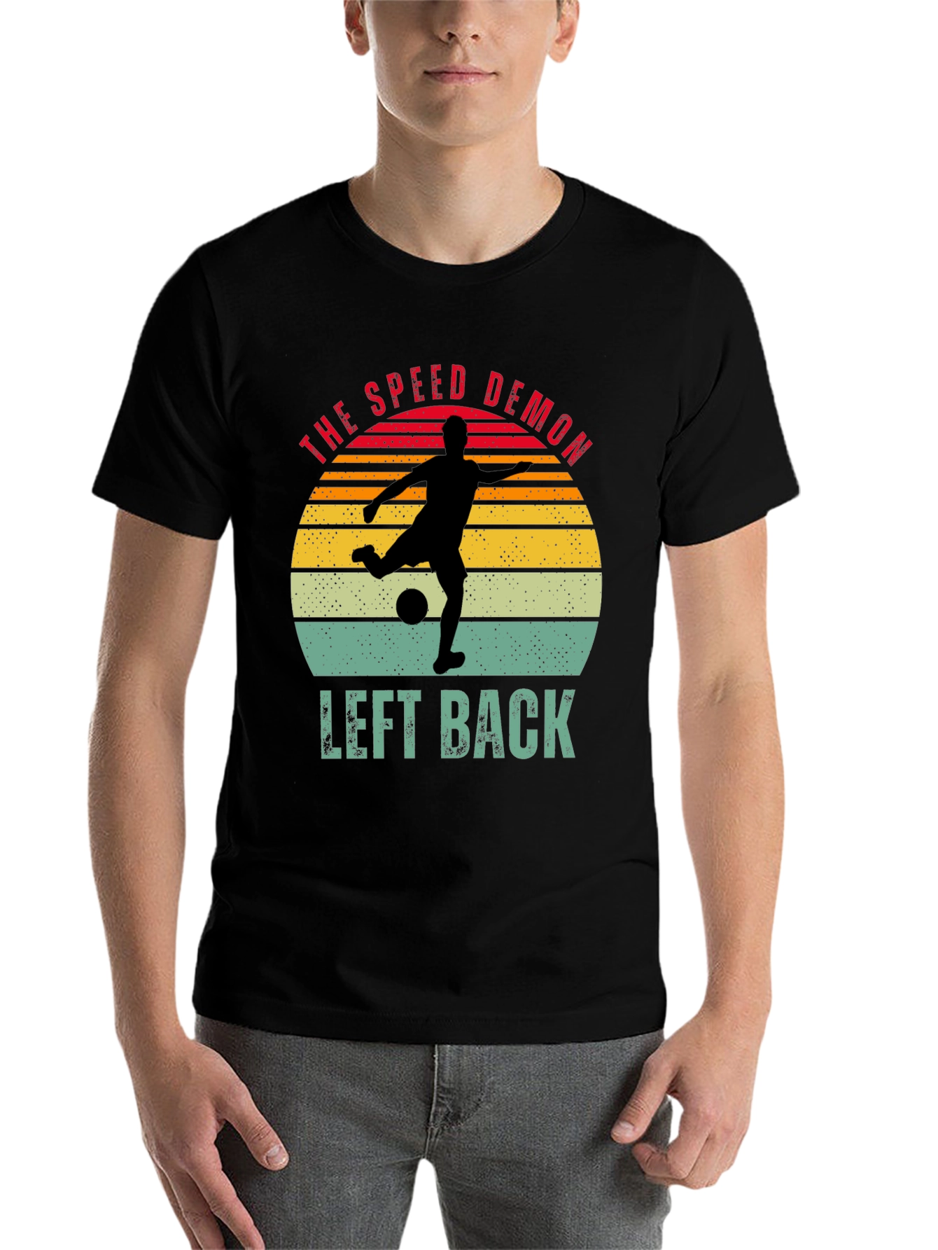 Black The Speed Demon Left Back T-Shirt view 7