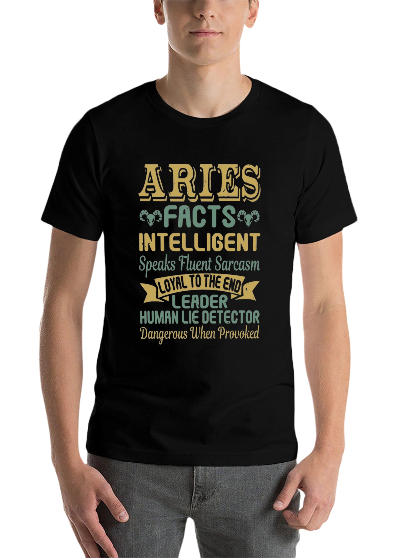 Aries Zodiac Sign Graphic Tee - 7