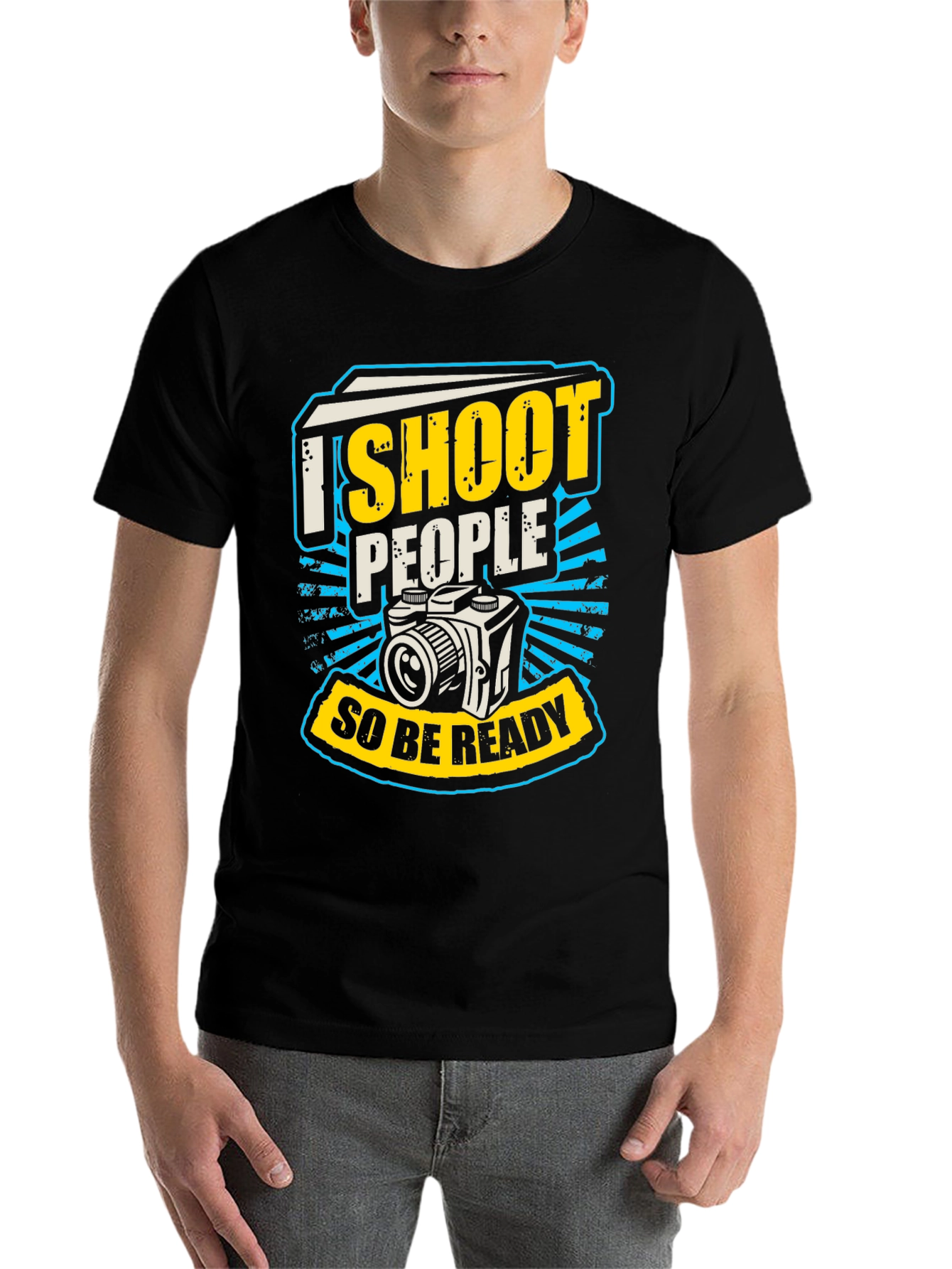 Black I Shoot People T-Shirt view 7