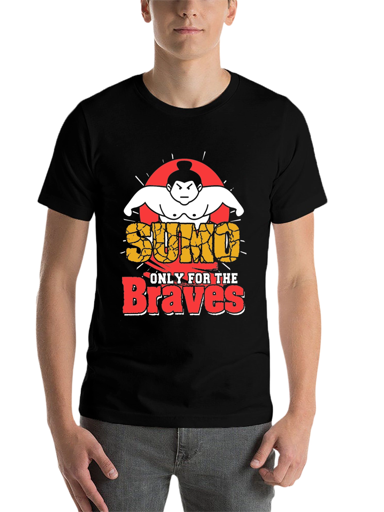 Black Sumo Braves Graphic T-Shirt view 7