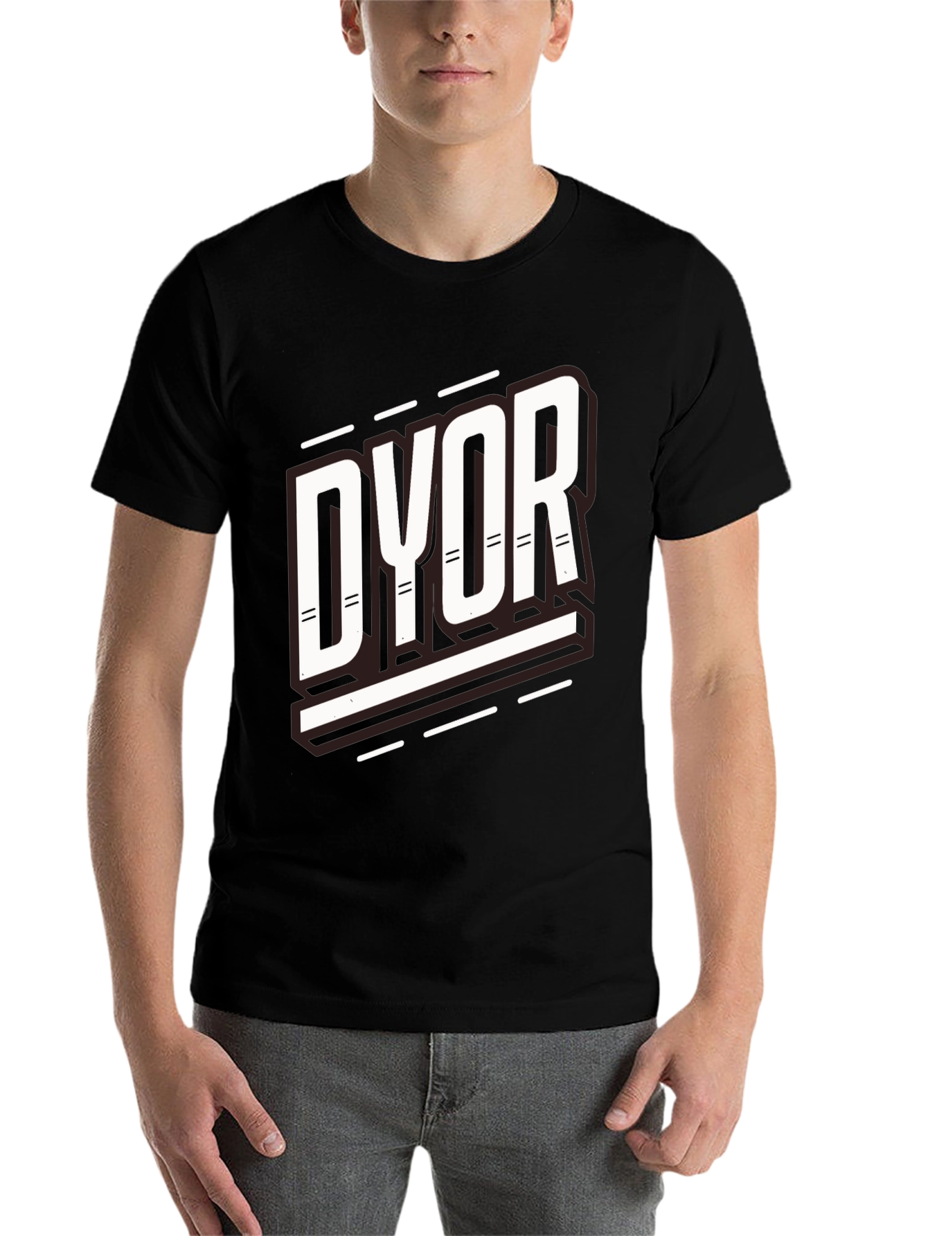 Black DYOR Black Graphic Tee view 7