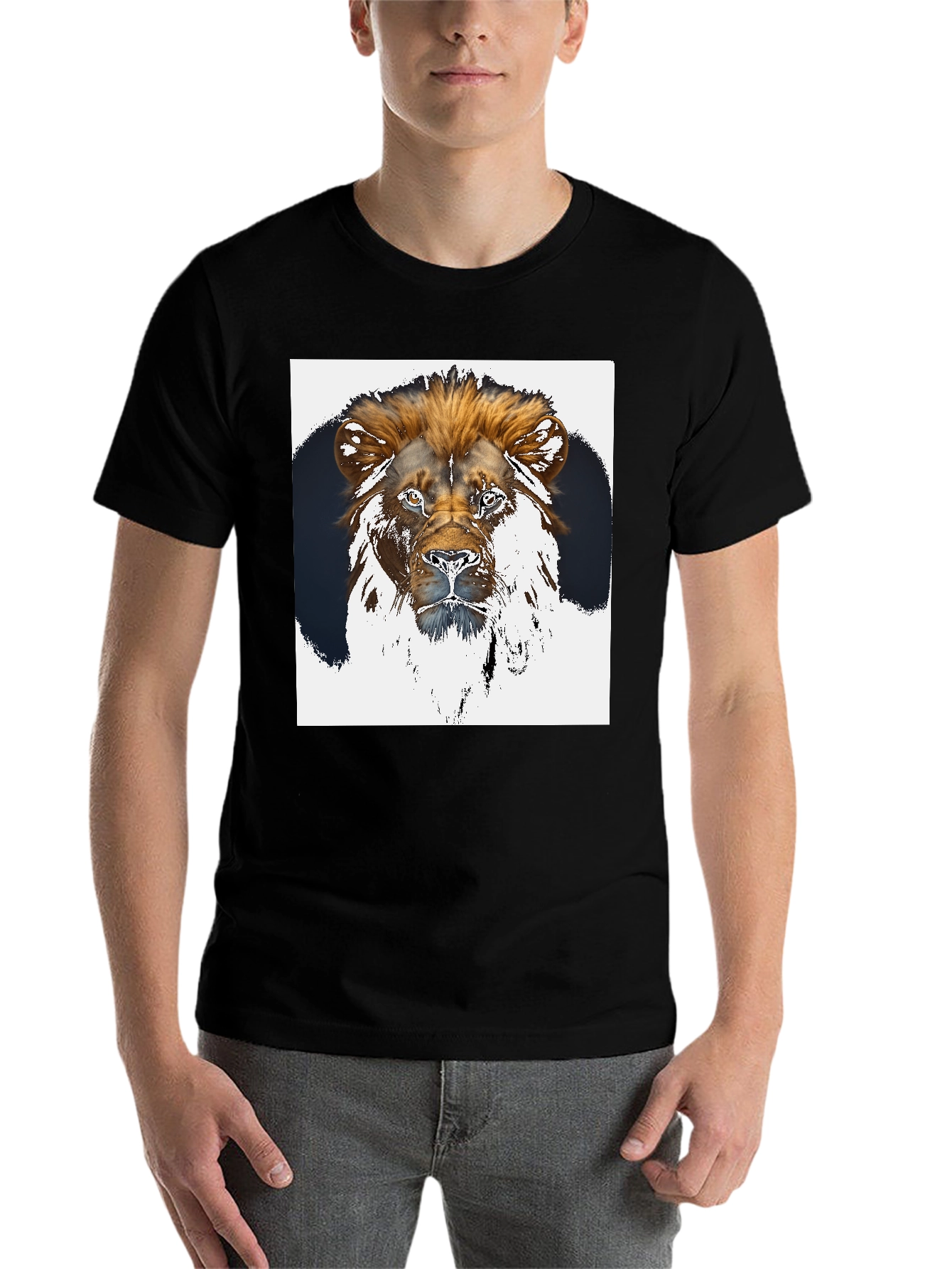 Black Lion Graphic Tee - Black Short Sleeve Shirt view 7
