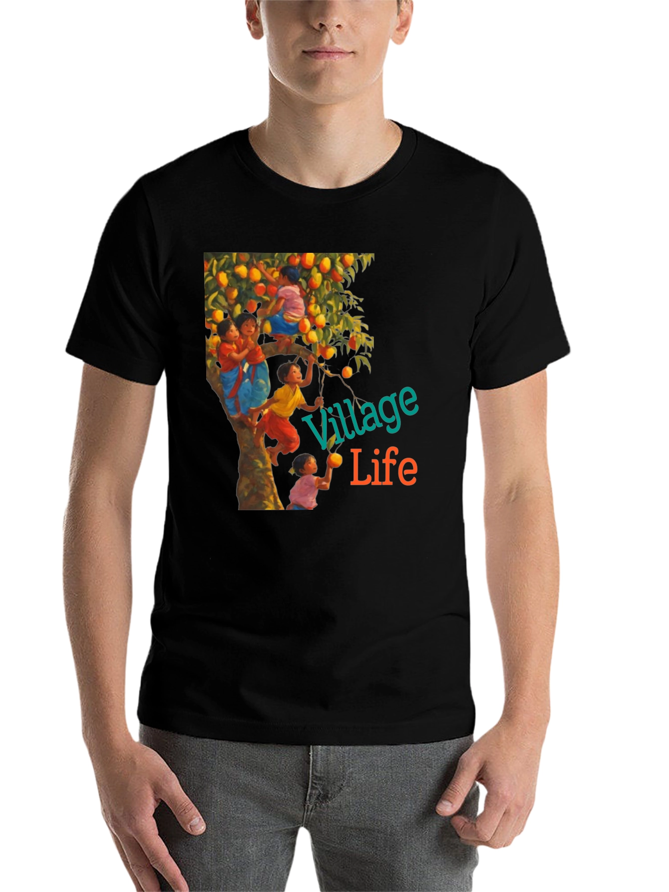 Black Village Life Graphic Tee view 7