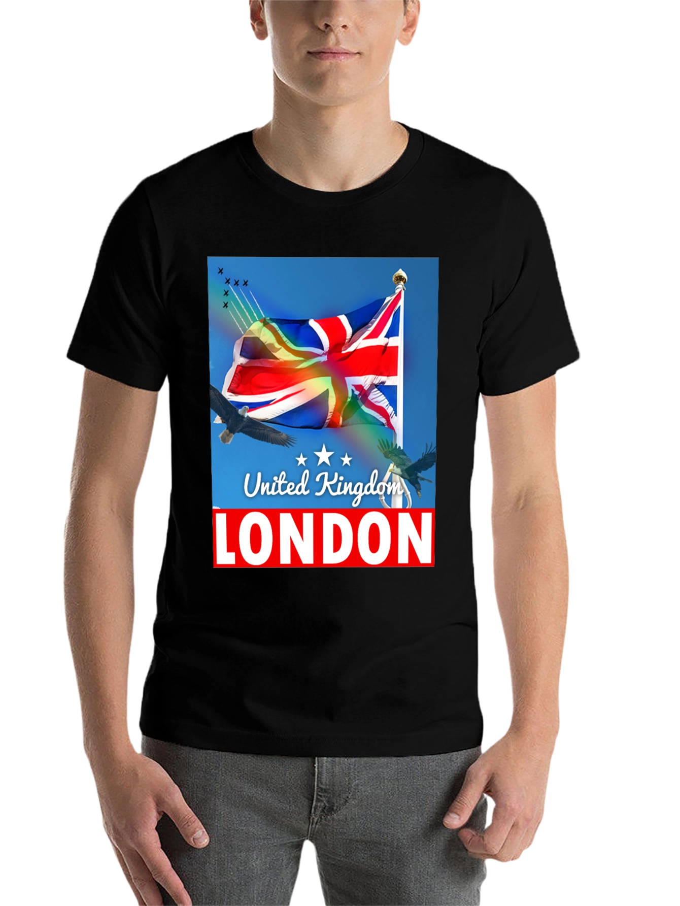 United Kingdom London Flag Graphic T-Shirt - 7
