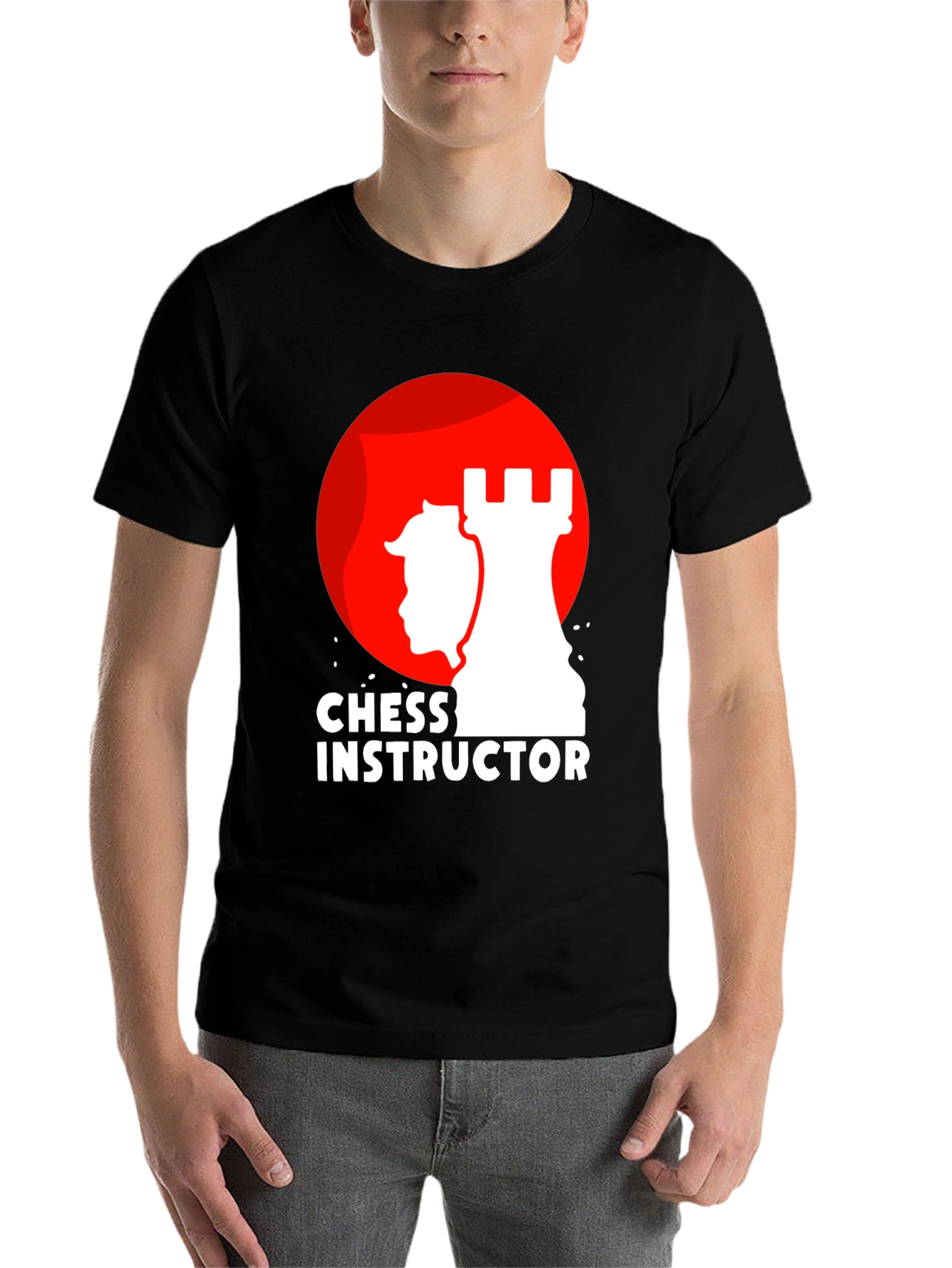 Black Chess Instructor Graphic T-Shirt - Black view 7