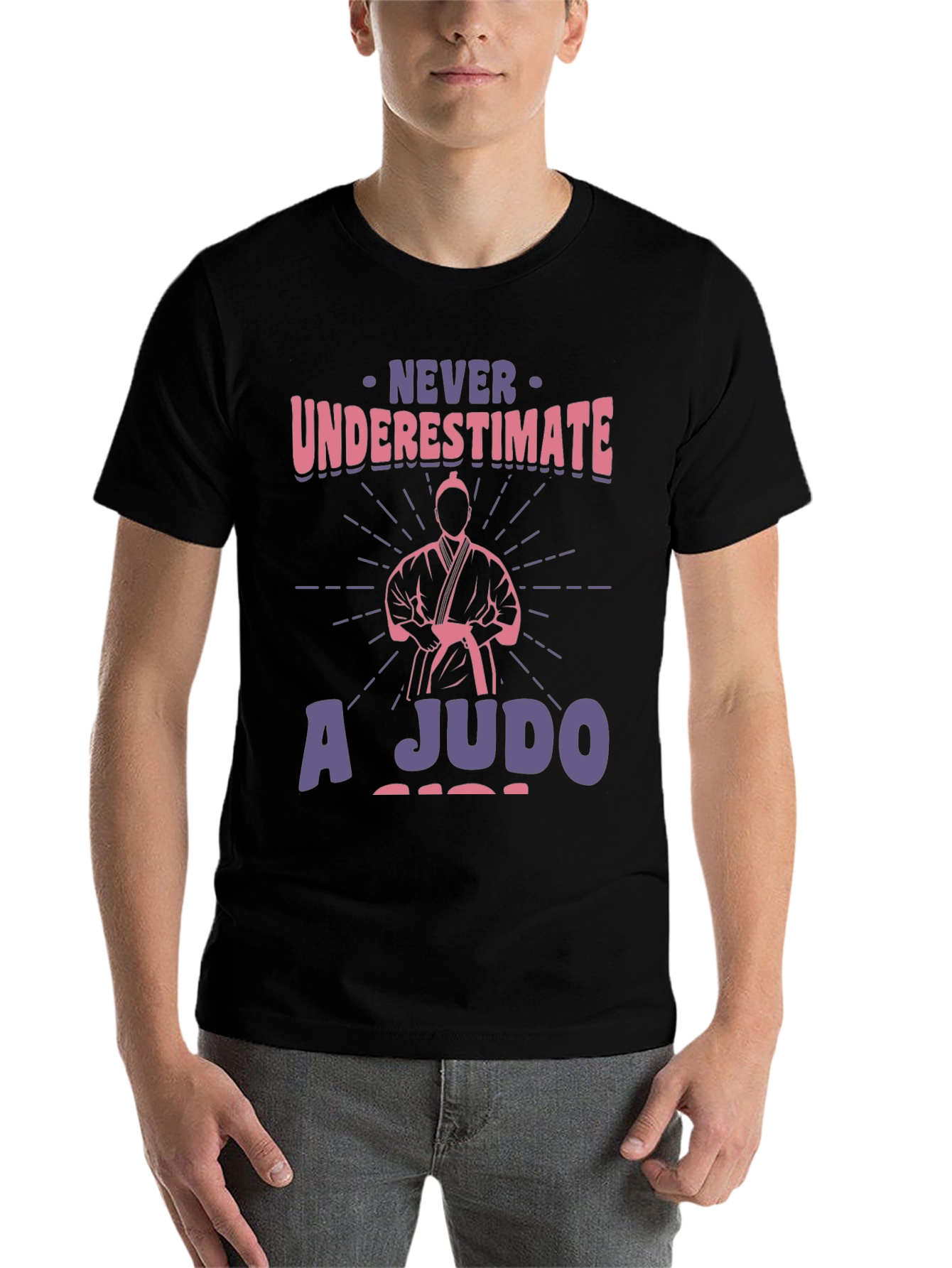 Black Never Underestimate A Judo T-Shirt view 7