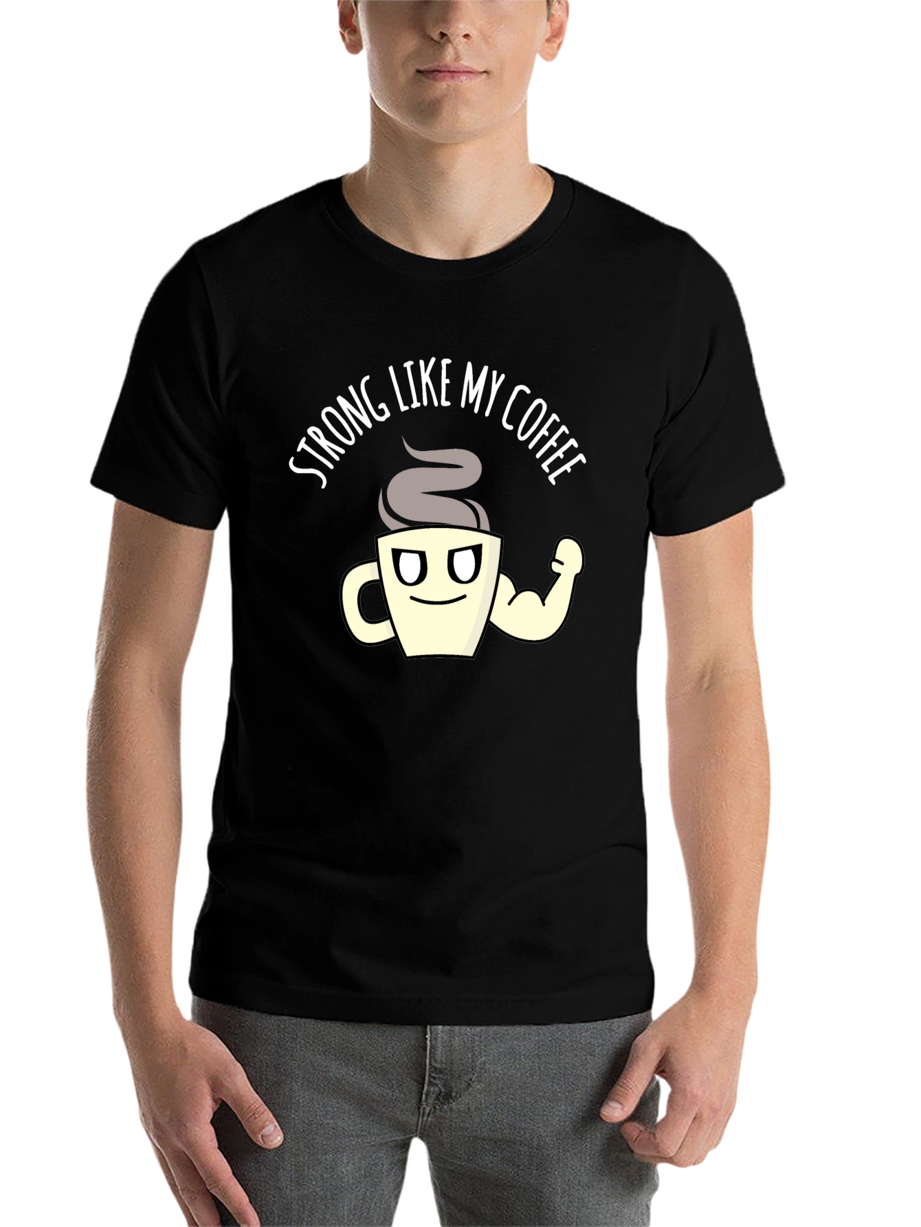 Black Strong Like My Coffee Graphic T-Shirt - Black view 7