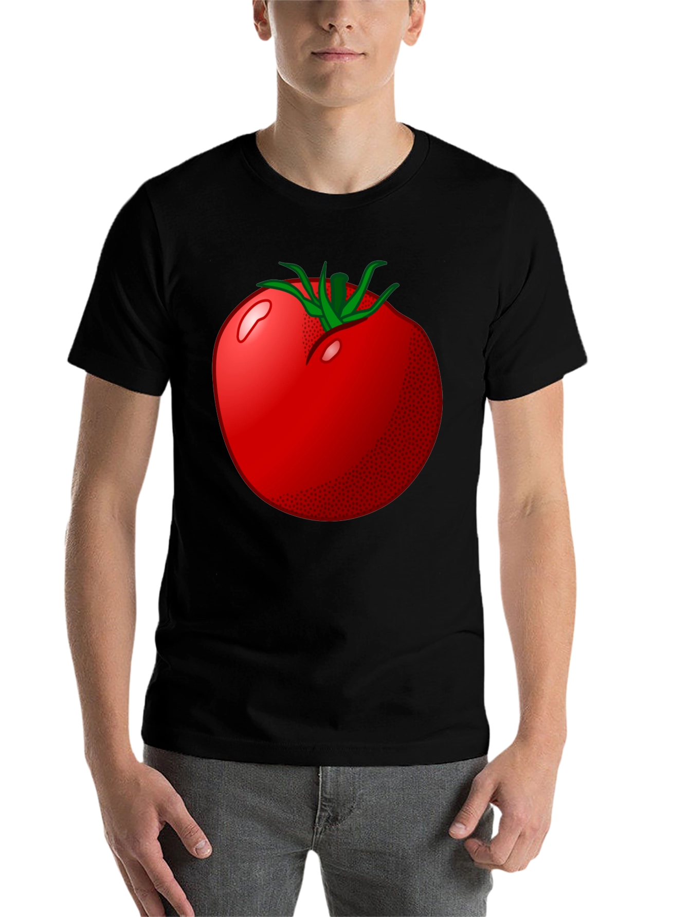 Tomato Graphic Black T-Shirt - 7