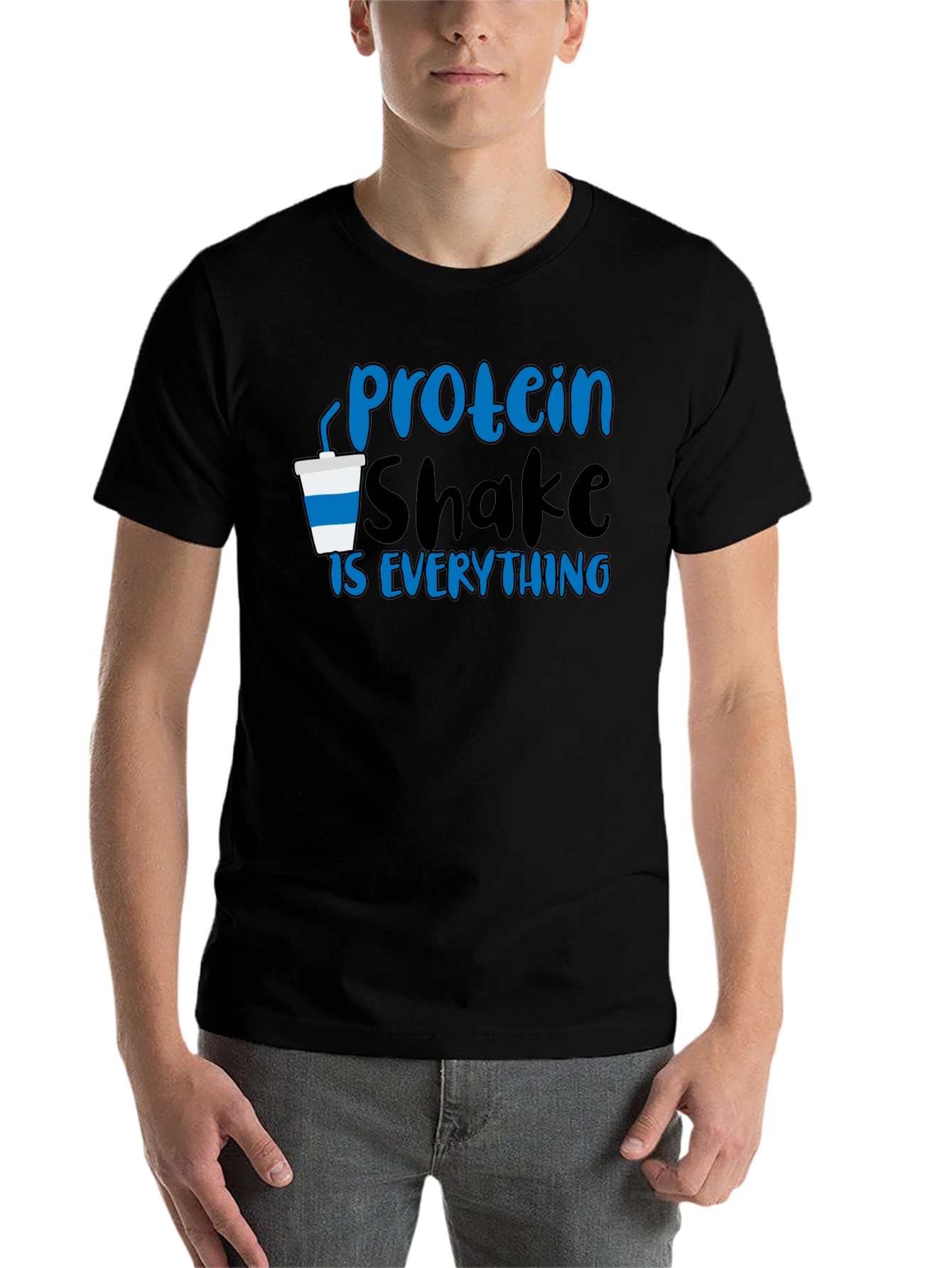 Black Protein Shake is Everything T-Shirt view 7